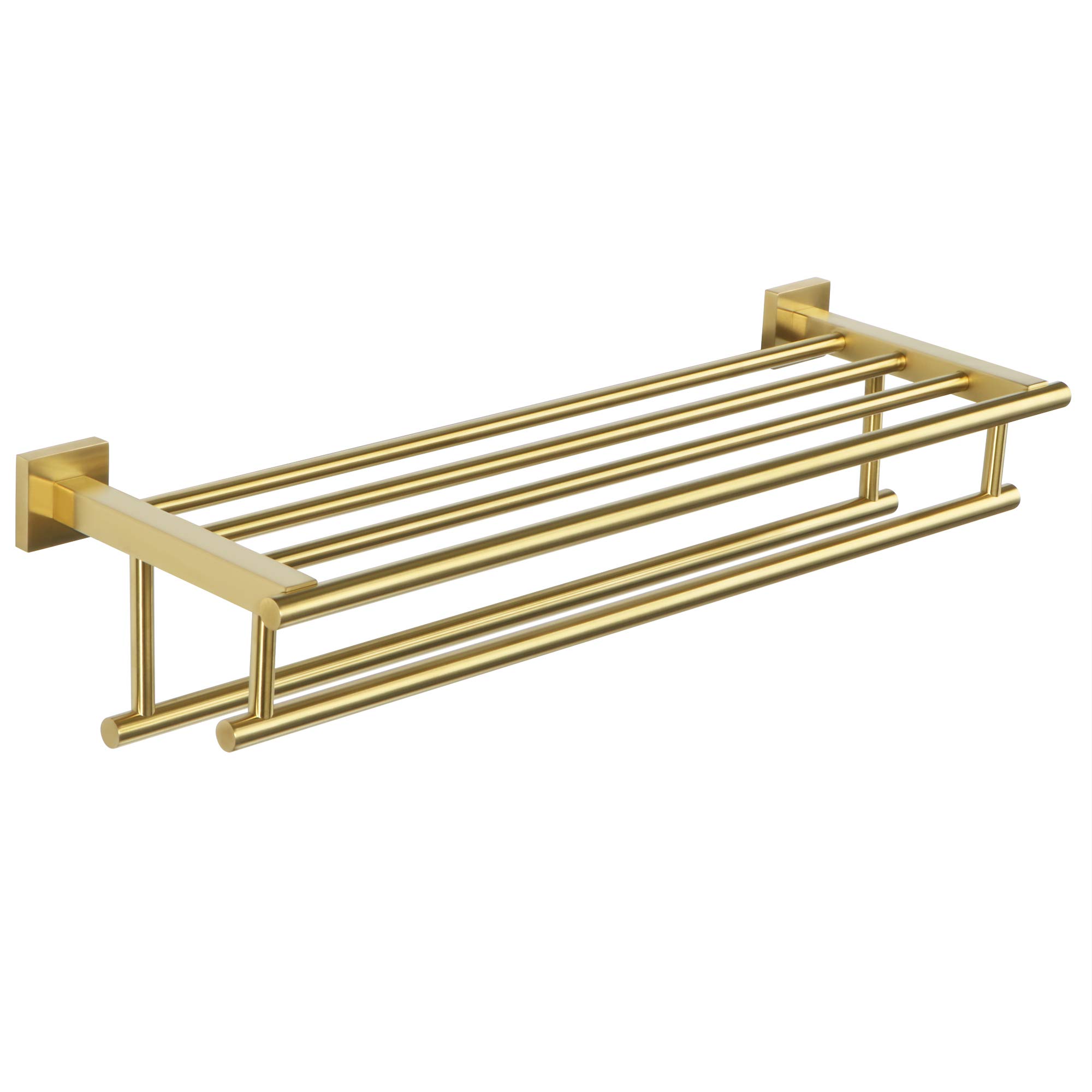 Sayayo Porta Asciugamani Bagno Doppio 60CM, Oro