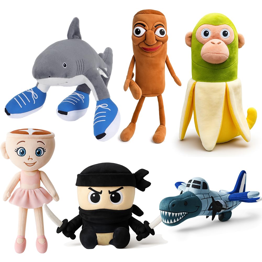 Peluche Tralalero Tralala - Italian Brainrot (6 pezzi)