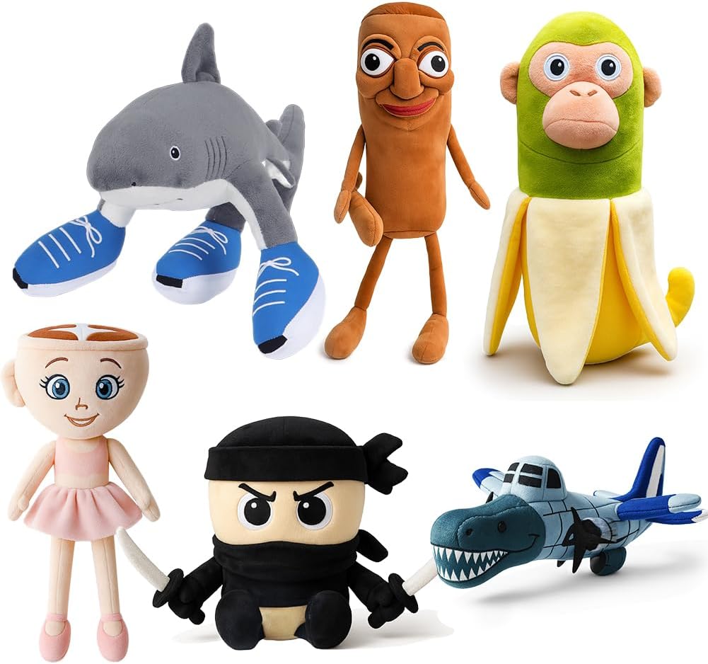 Peluche Tralalero Tralala - Italian Brainrot (6 pezzi) - immagine 1