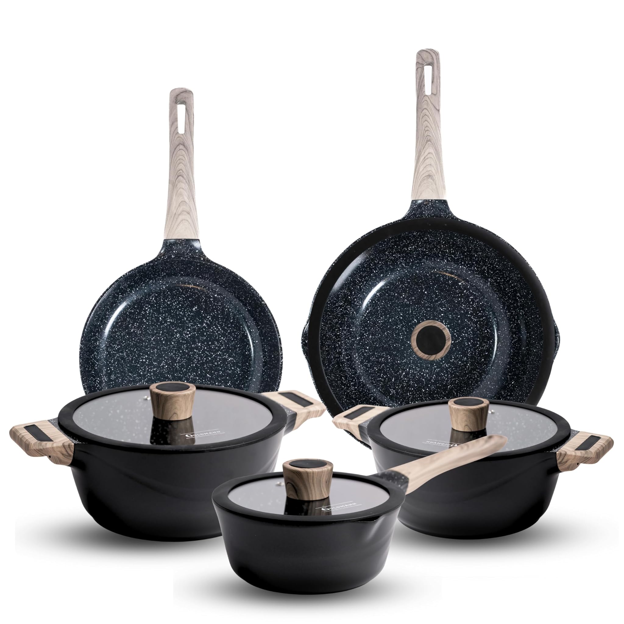Goldmann Set Pentole 9 Pezzi Induzione, Antiaderente