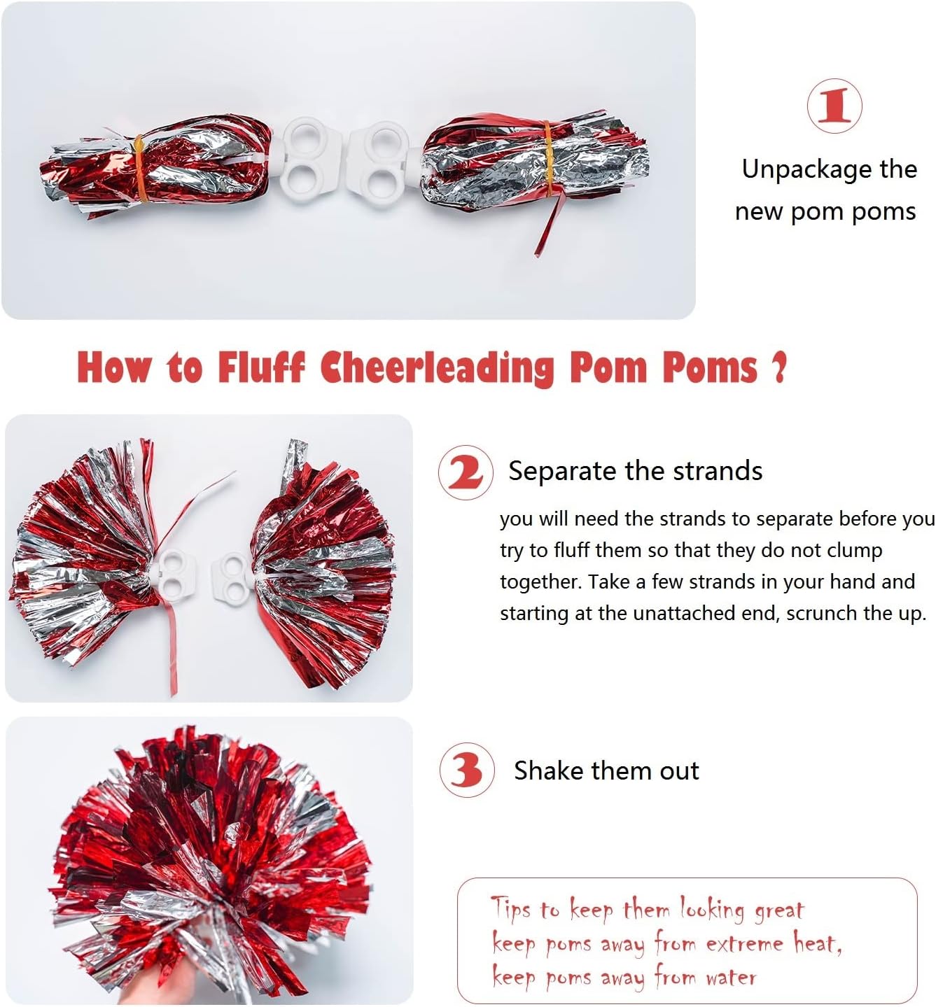 LOLANTA Costume da Ragazza Cheerleader con Pom Poms - immagine 6