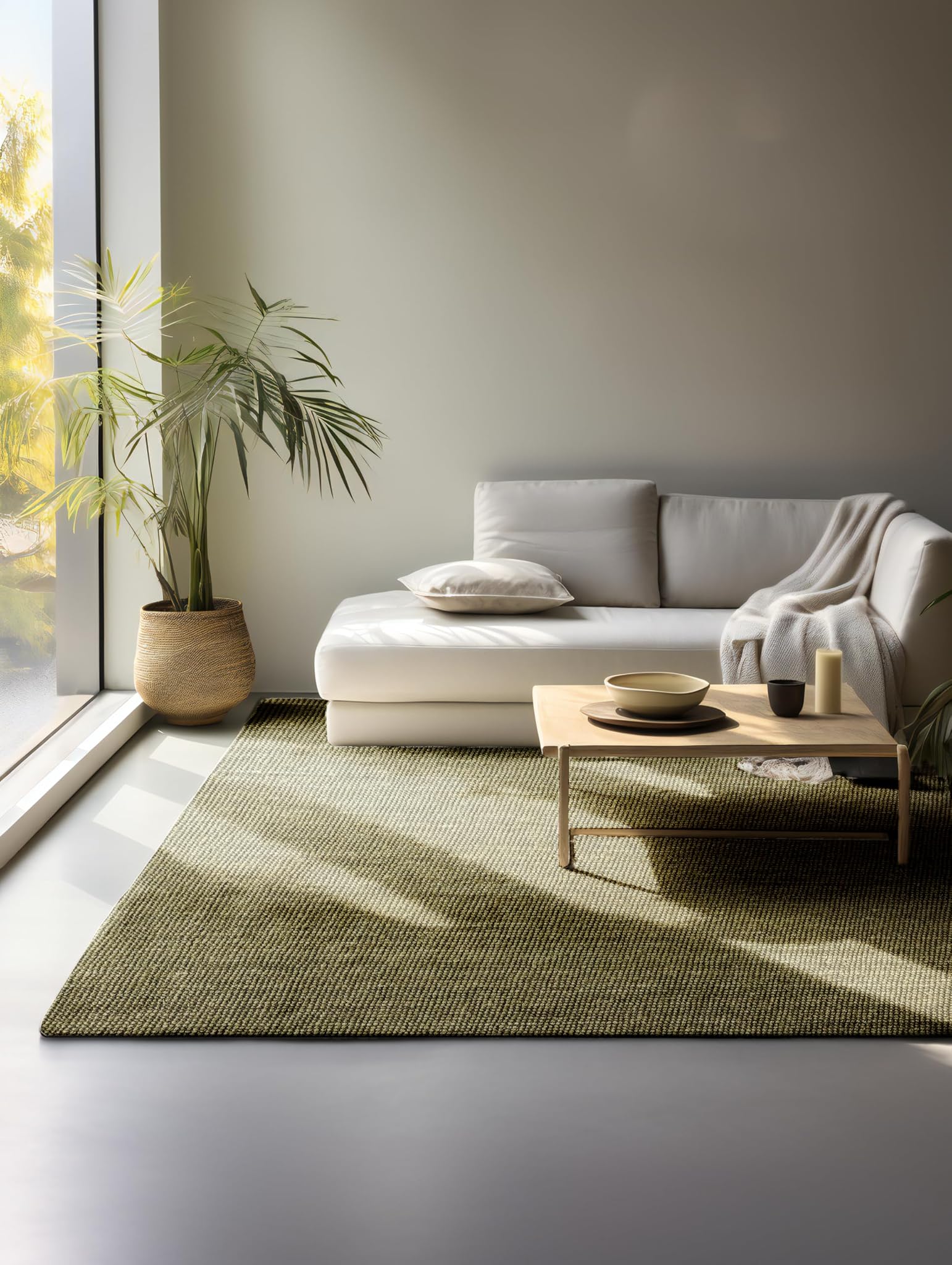 Hanse Home - Tappeto in Iuta Naturale 160x230 cm, Verde