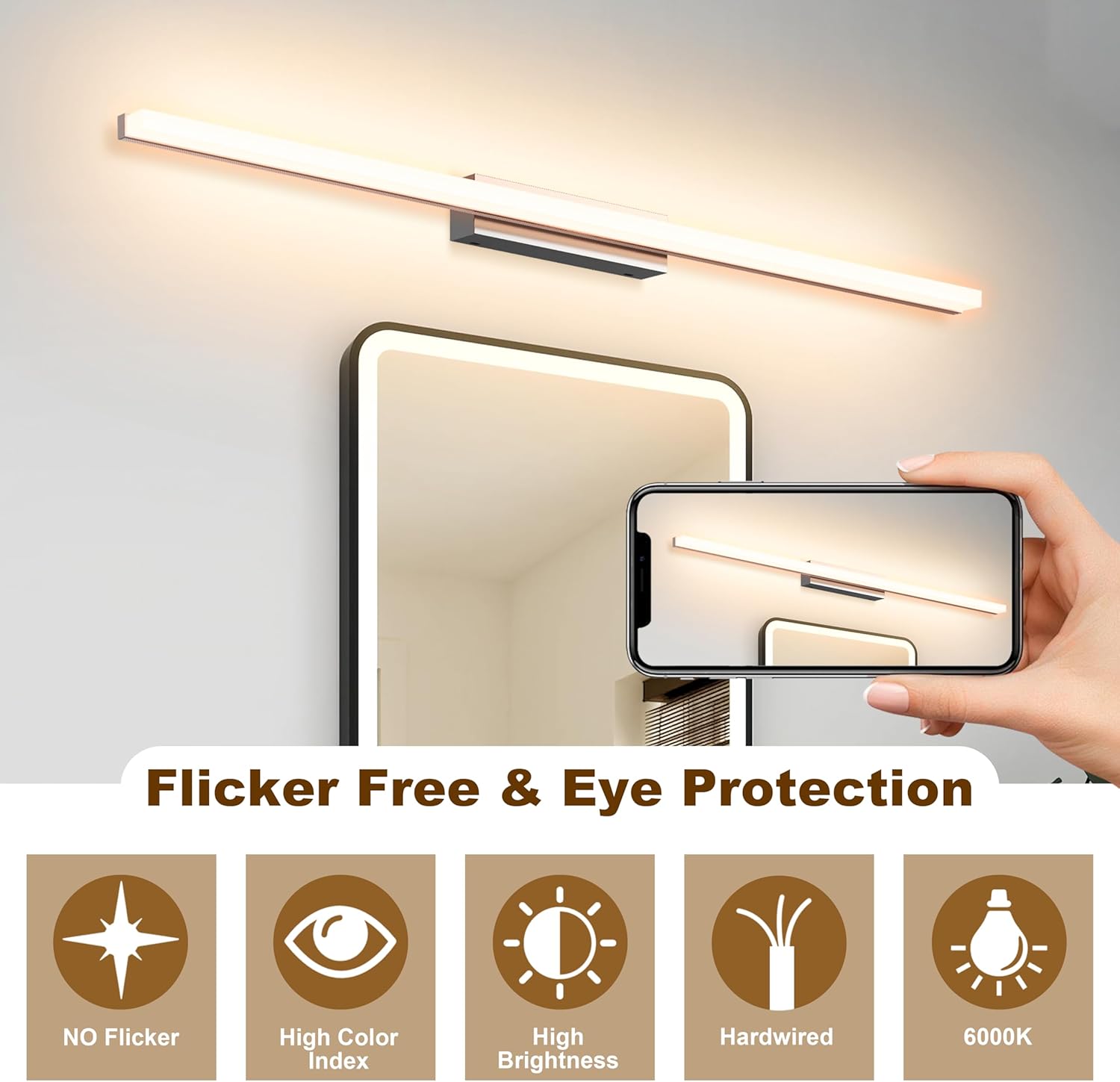 Luce Specchio Bagno LED 60CM IP44 - immagine 3