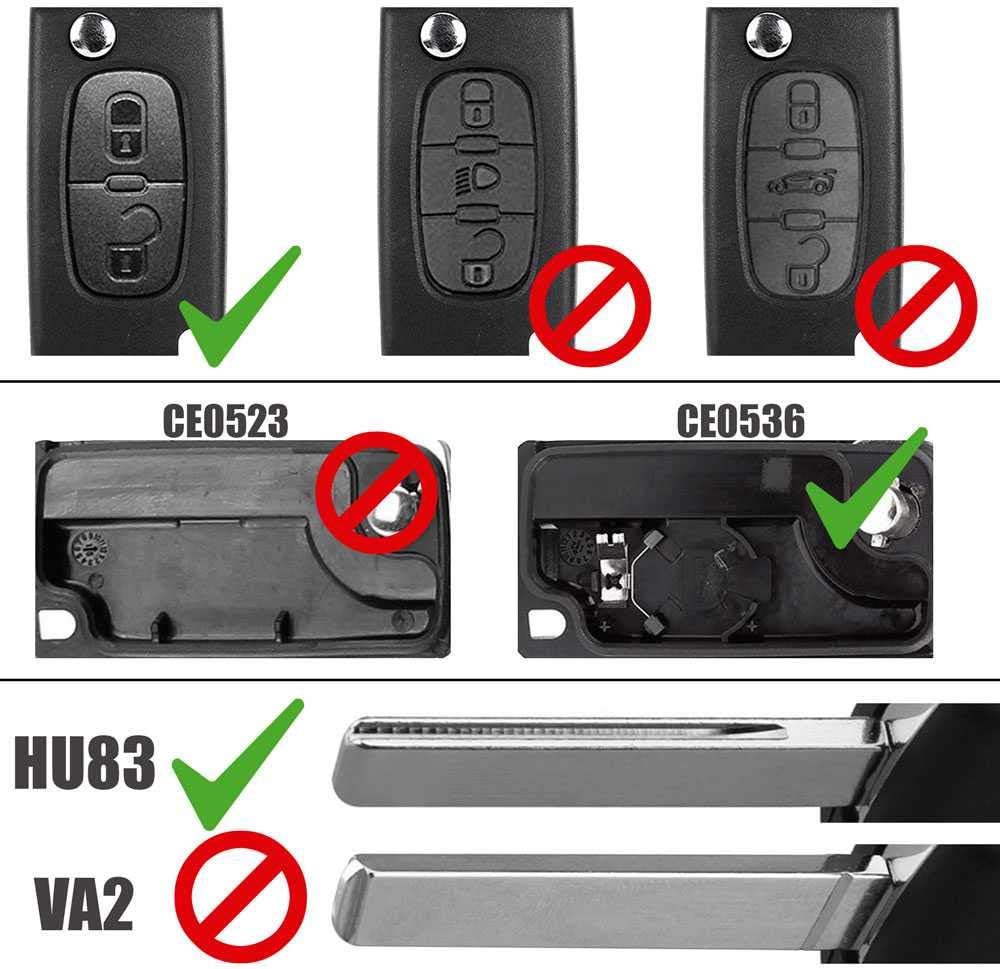 Ociodual Guscio Chiave Telecomando 2 Pulsanti VA2 - immagine 4