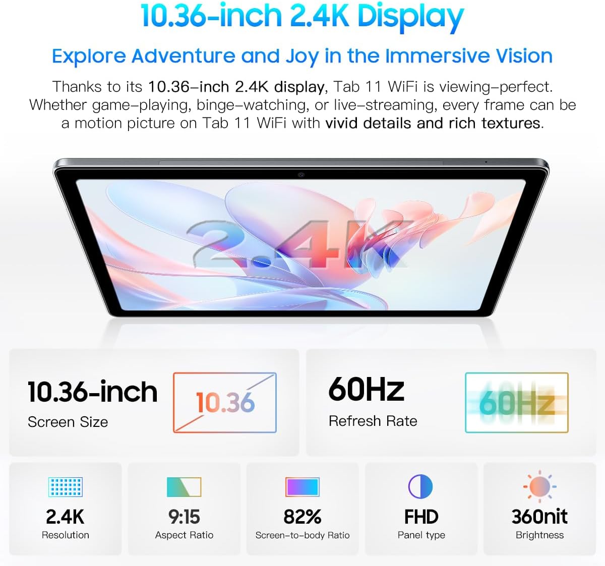 Blackview Tab 11 WiFi Android 12 Tablet 10.36" 2.4K - immagine 3