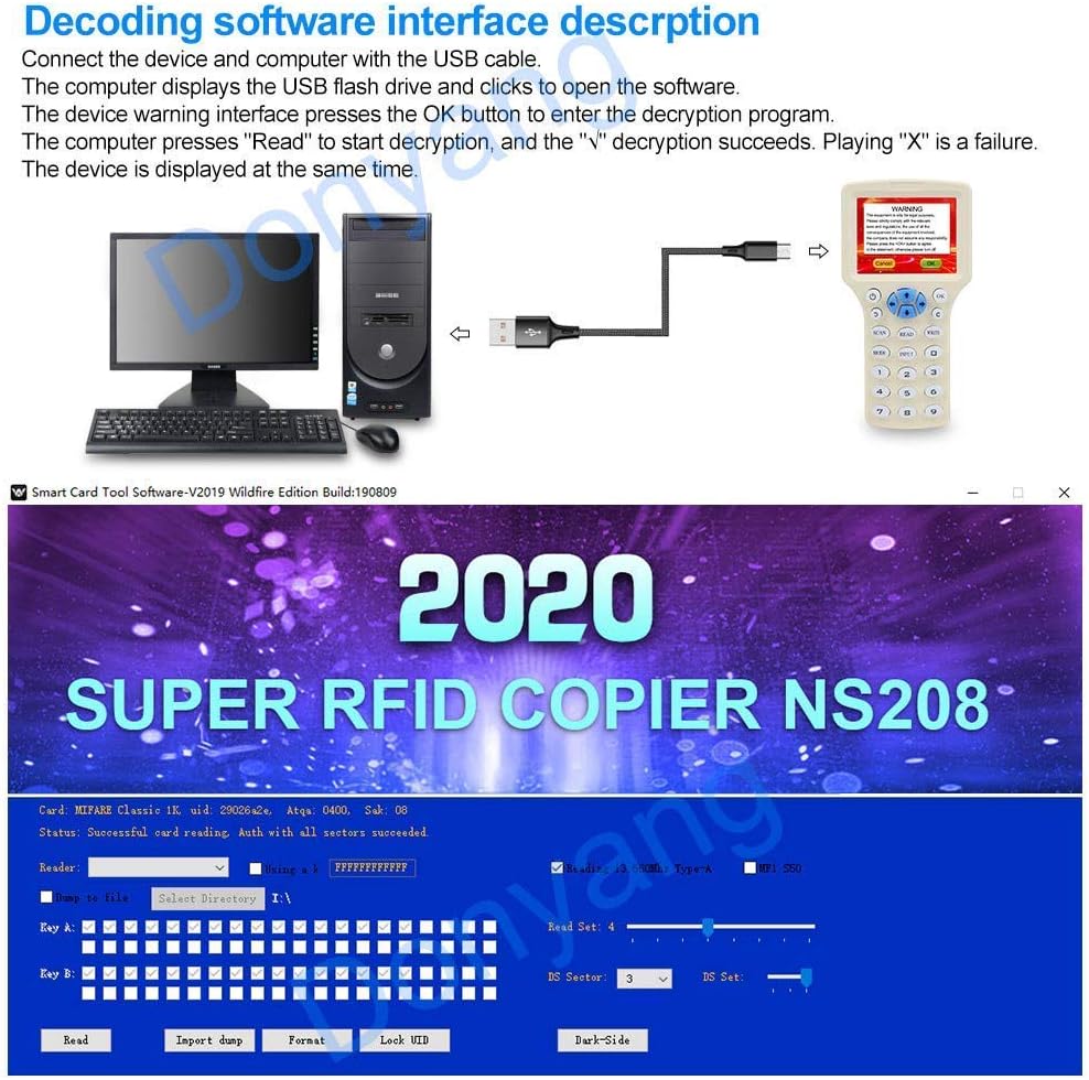 Cify Programmatore Schede IC HID ID, Lettore NFC - immagine 5