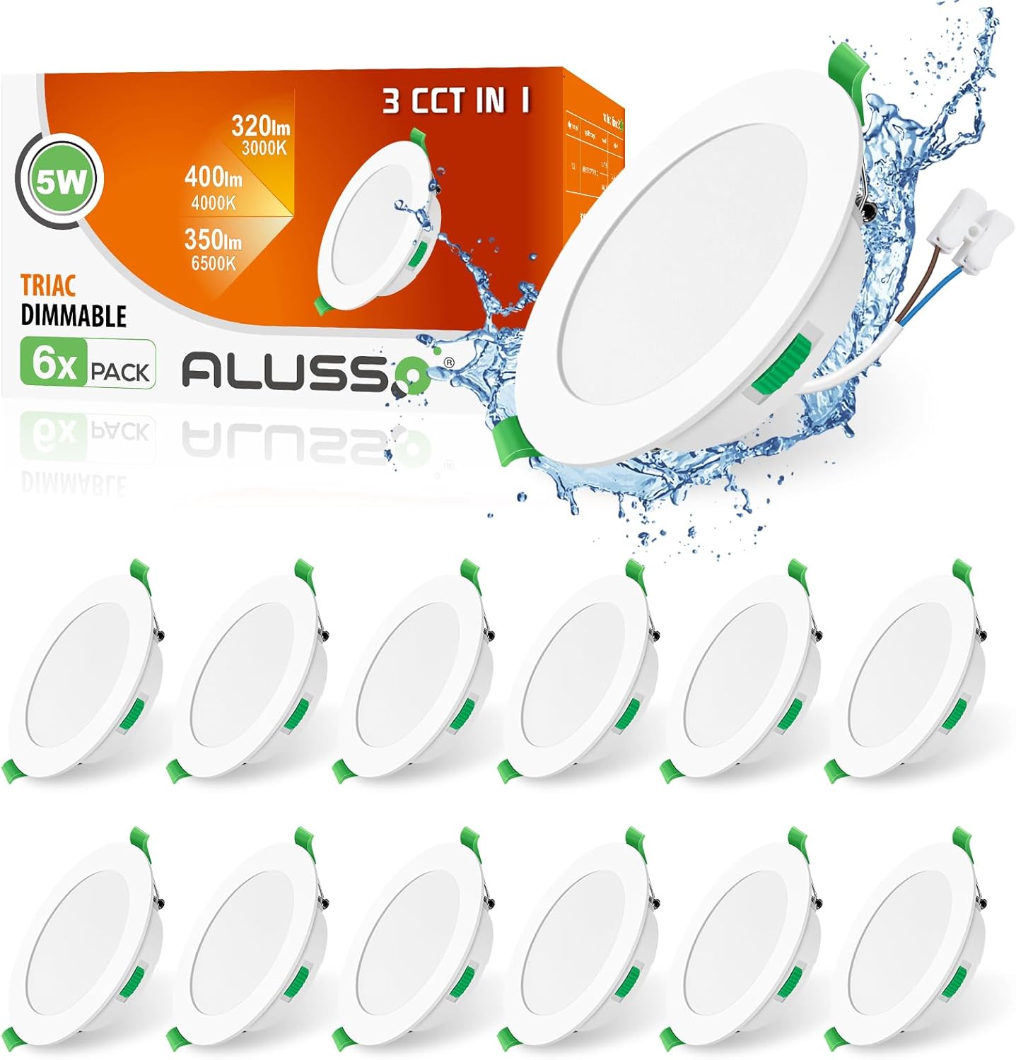 Alusso Faretti LED da Incasso 5W 400Lm (12 Pezzi) - immagine 1