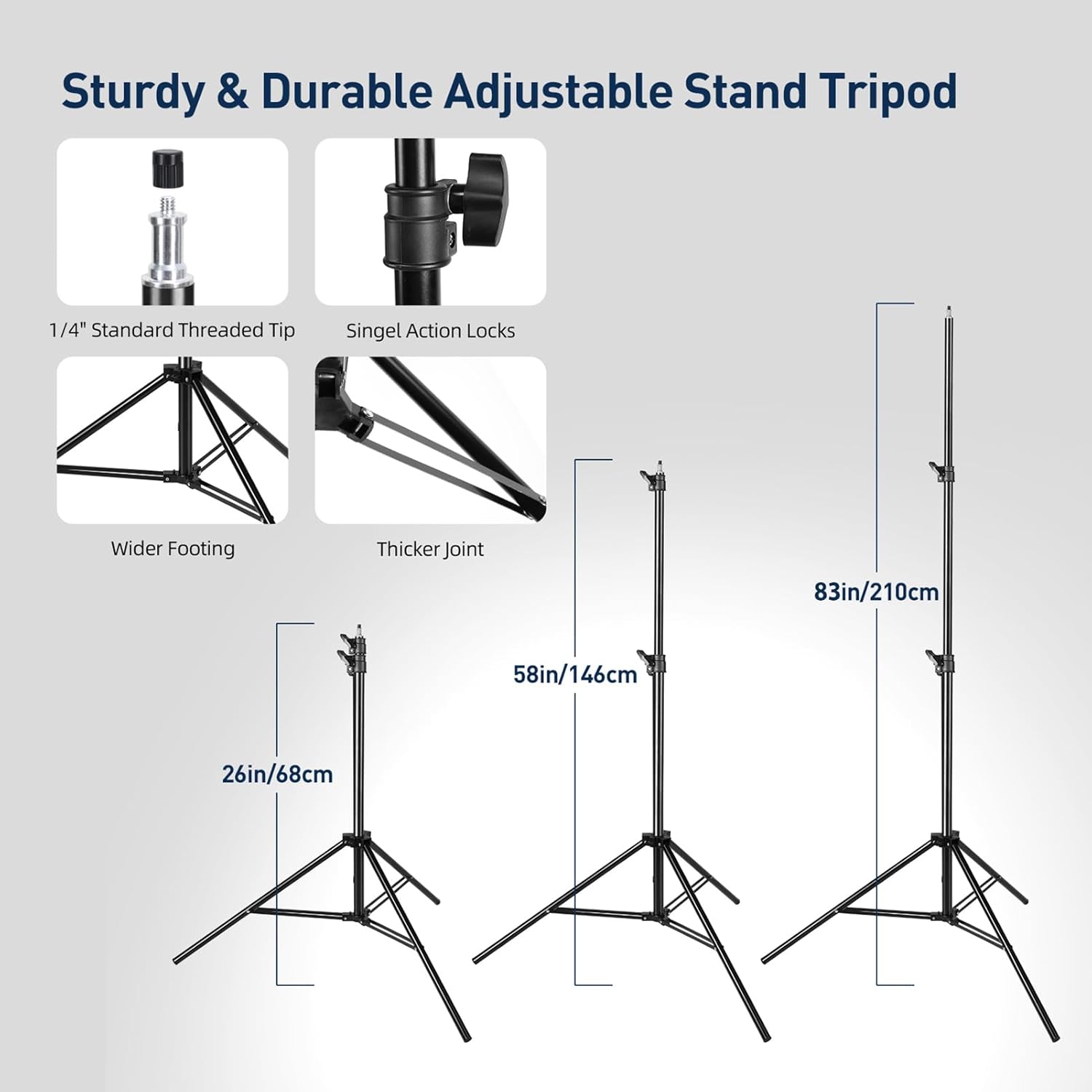 Set Softbox Andoer Octagon 70cm con Treppiede 2.1m - immagine 4