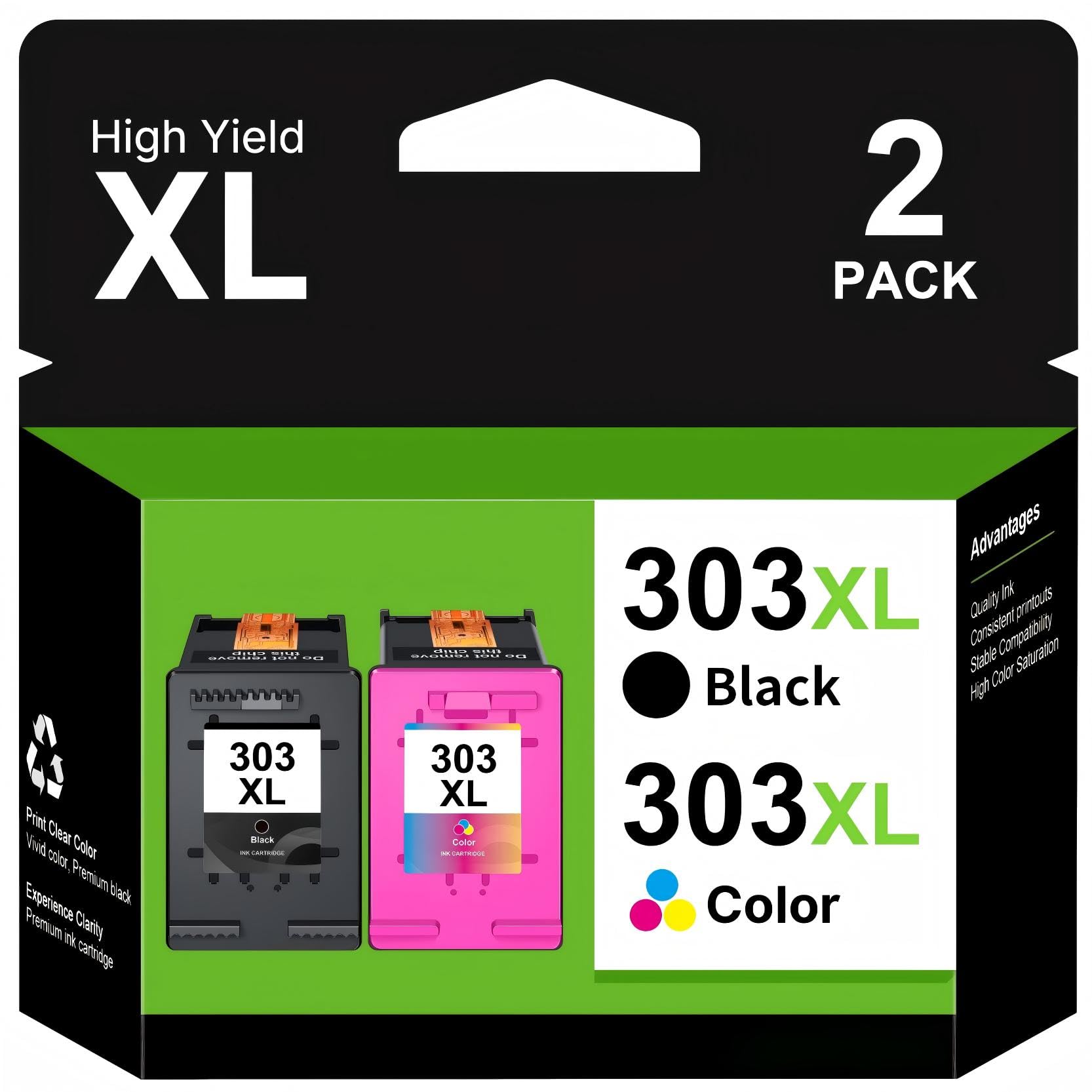 Cartucce d'Inchiostro Sostituzione 303XL Nero e Colore (2-Pack)