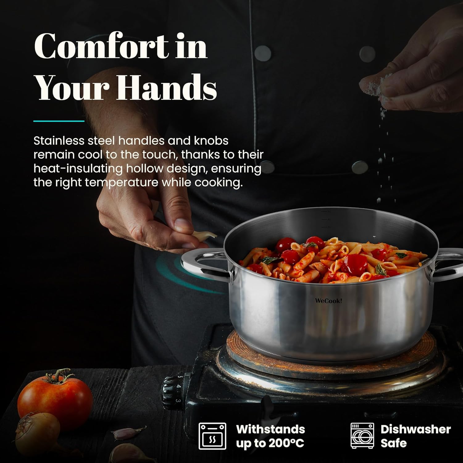 Wecook! Pentola in Acciaio Inox 18/10 con Coperchio - immagine 4