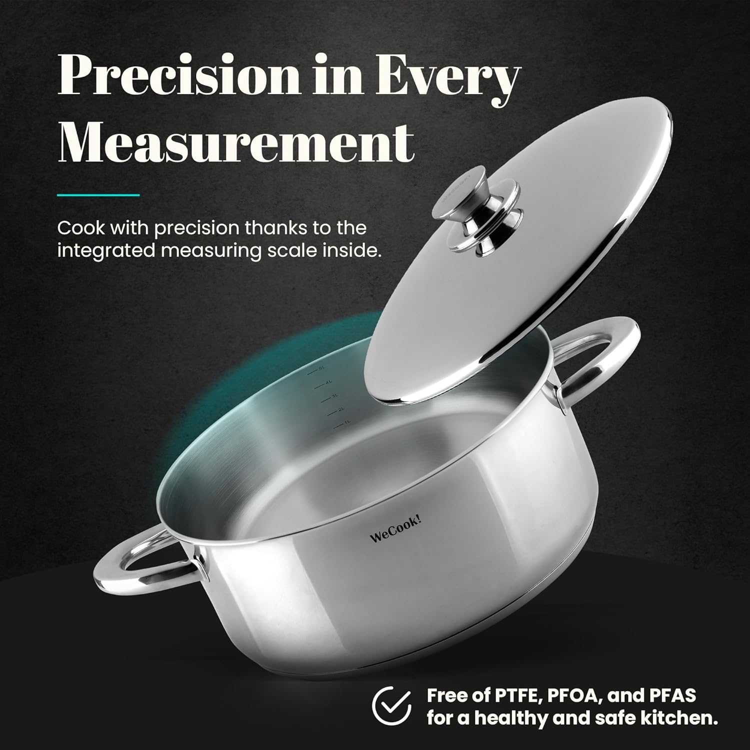 Wecook! Pentola in Acciaio Inox 18/10 con Coperchio - immagine 5