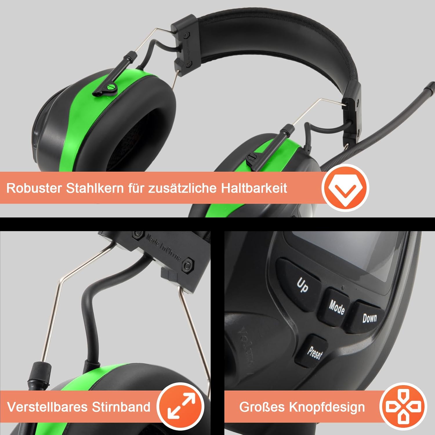 PROTEAR Cuffie Antirumore Bluetooth con Radio DAB/FM - immagine 5