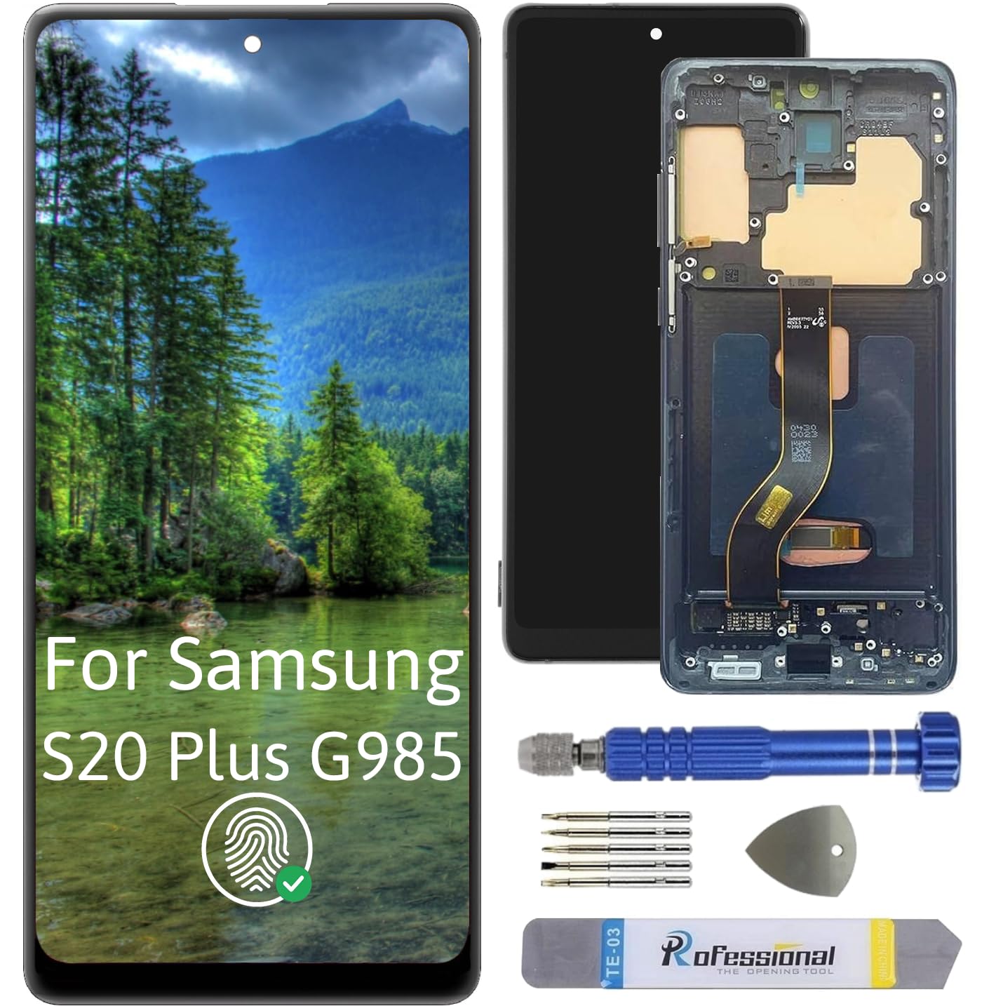 It'Go Display Full OLED per Samsung S20 Plus G985, Nero