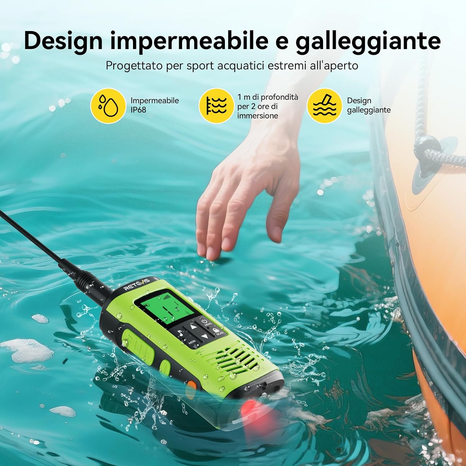 Retevis EZTalk 64S Walkie Talkie Impermeabili IP68 (1 Paio) - immagine 2