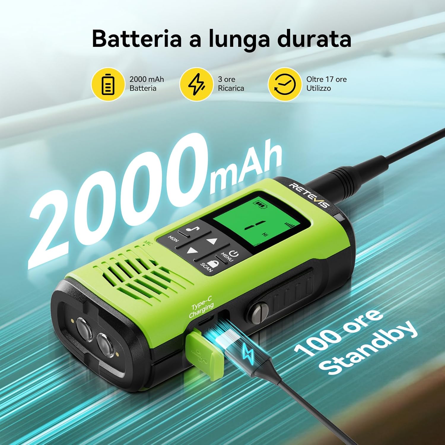 Retevis EZTalk 64S Walkie Talkie Impermeabili IP68 (1 Paio) - immagine 4