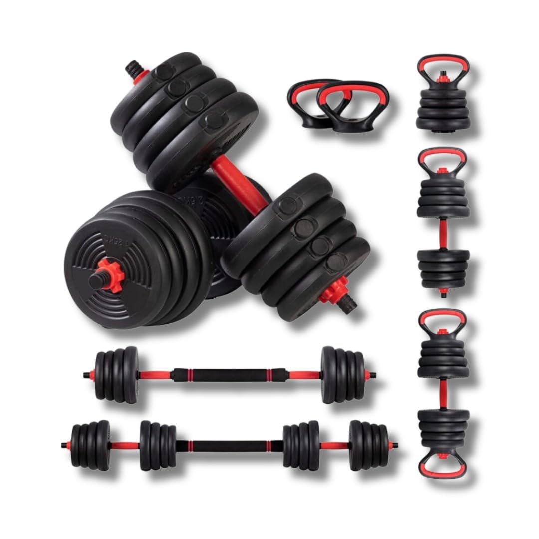 Set Manubri Regolabili Convertibili in Bilanciere 6 in 1