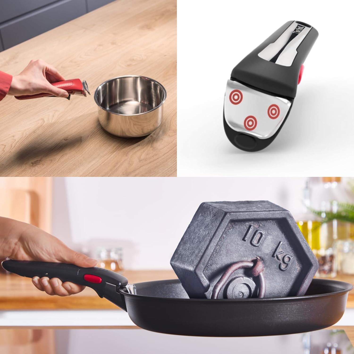Tefal Ingenio Set 2 Pentole 16/20cm + Manico, Induzione - immagine 5