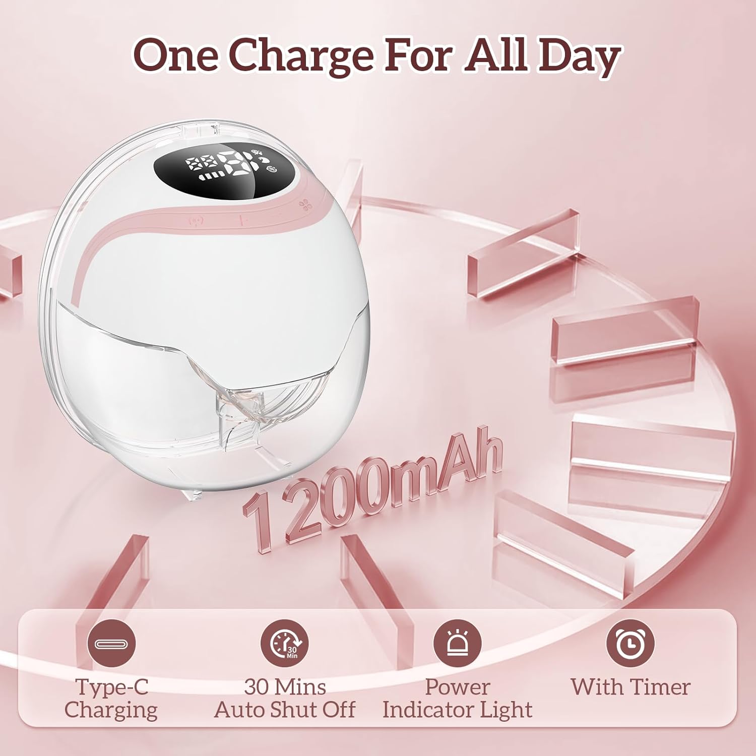 Tiralatte Elettrico Indossabile con Display LED - immagine 6