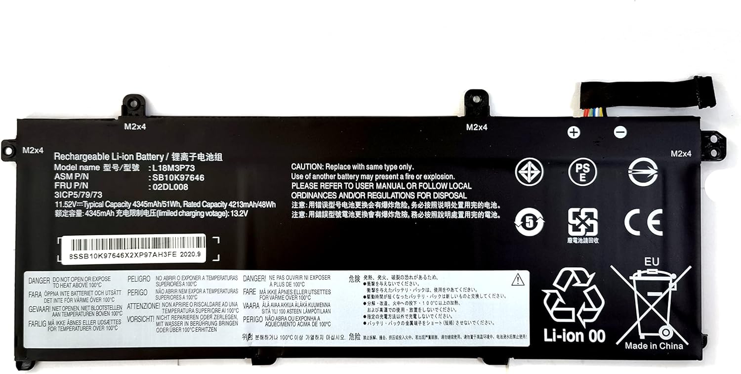 Batteria L18C3P72 per Lenovo ThinkPad T490 T495 P43S - immagine 1