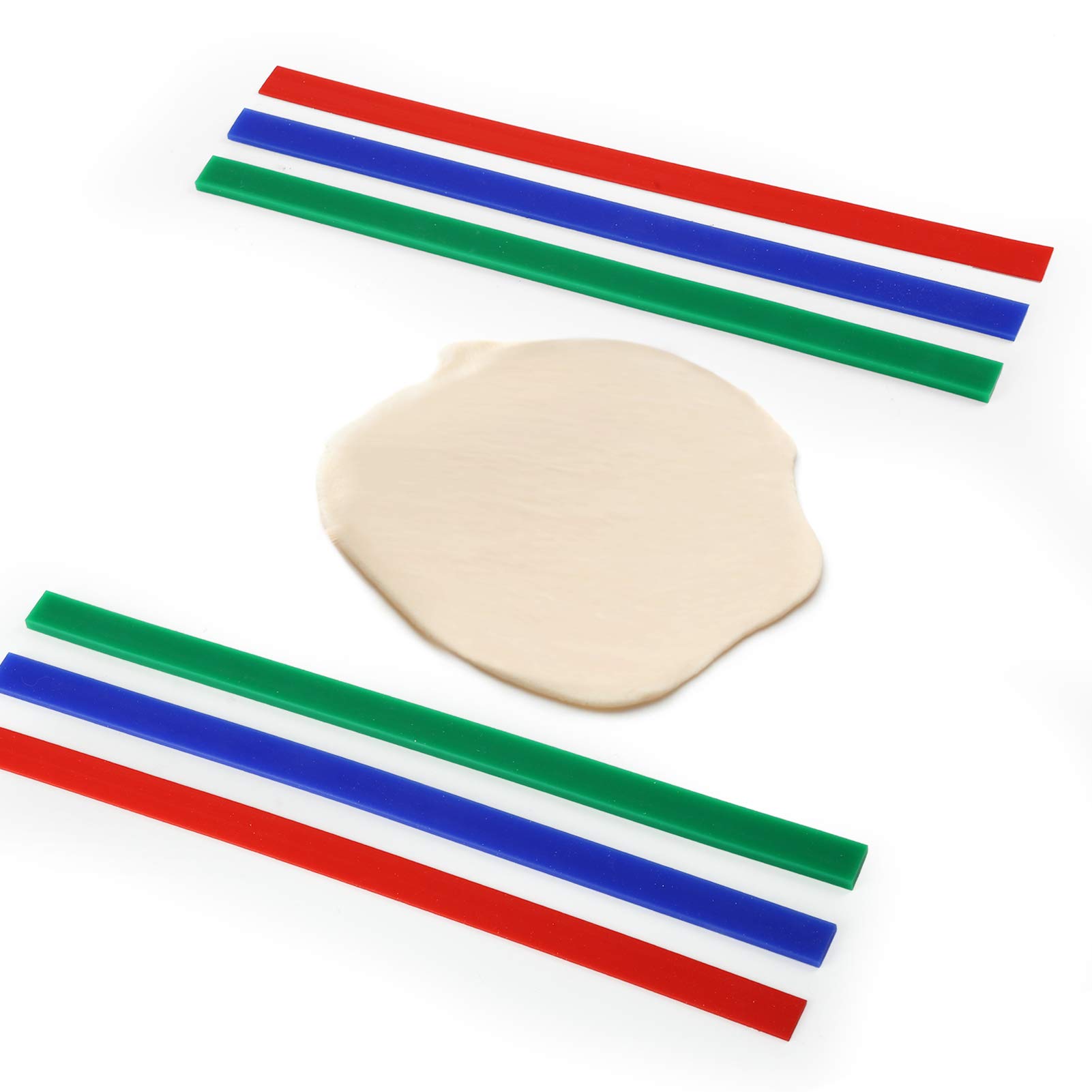 Gwhole 6pz Strisce Mattarello Regolabile con Spessori Silicone