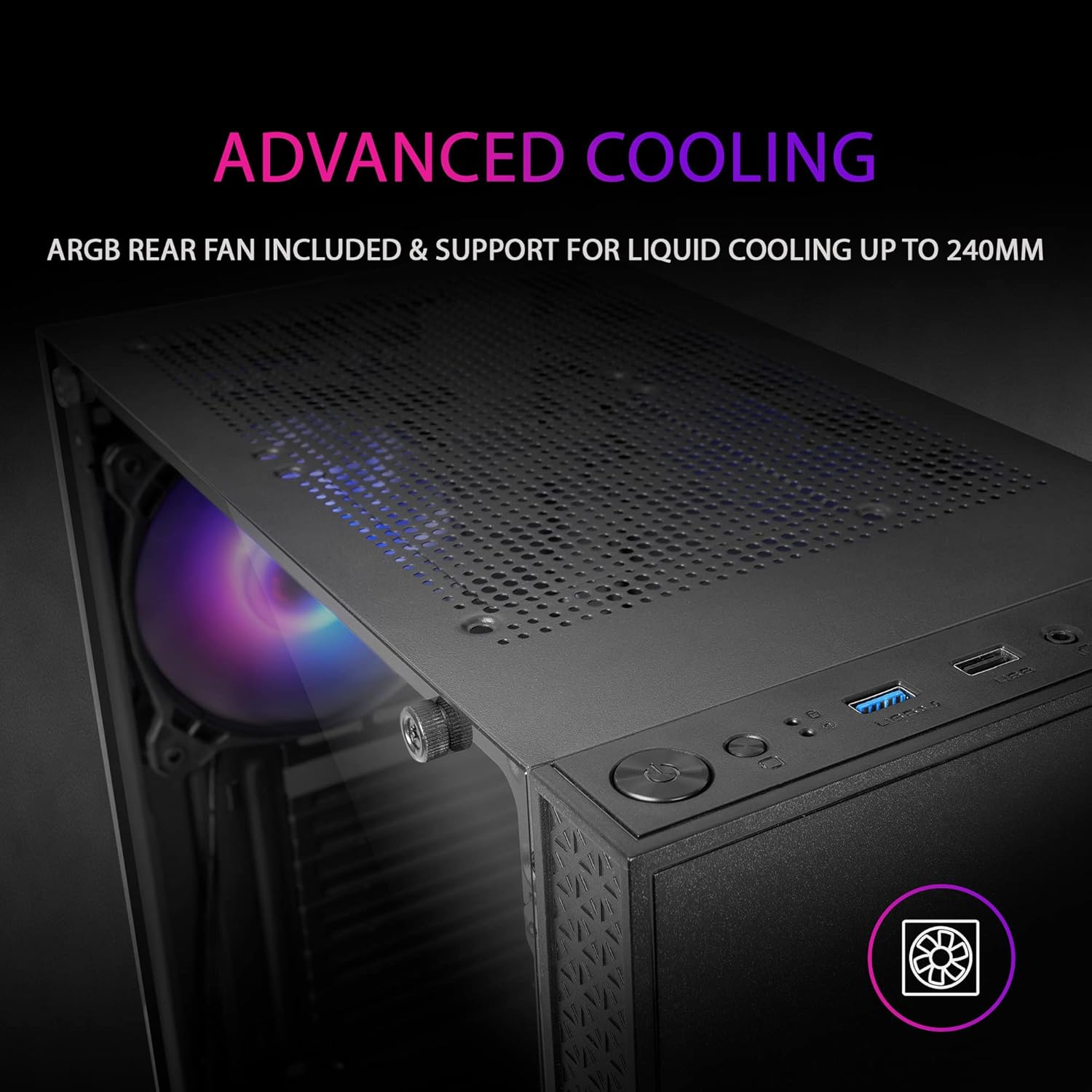 Mars Gaming MC-U3 Nero - Case PC Gaming ATX XL - immagine 4