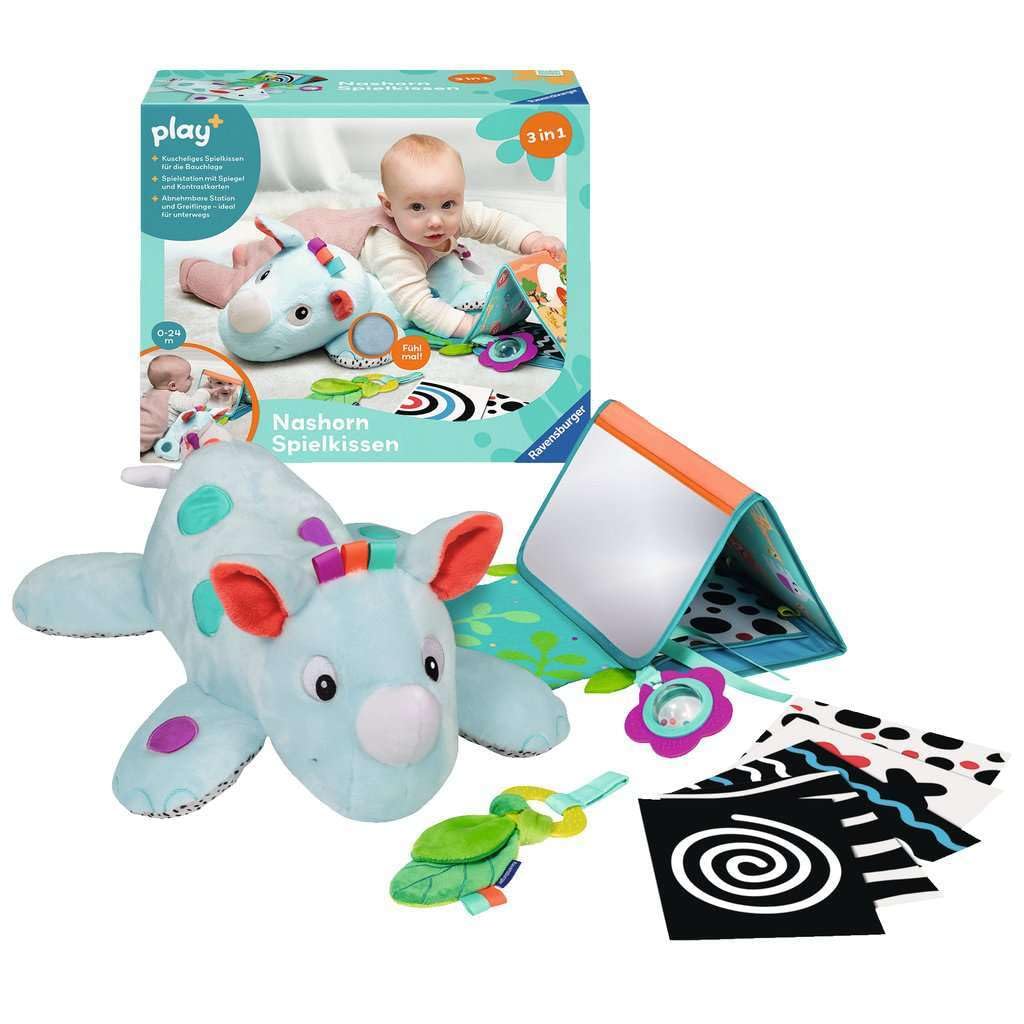 Play+ Nashorn Spielkissen (für Die Bauchlage)