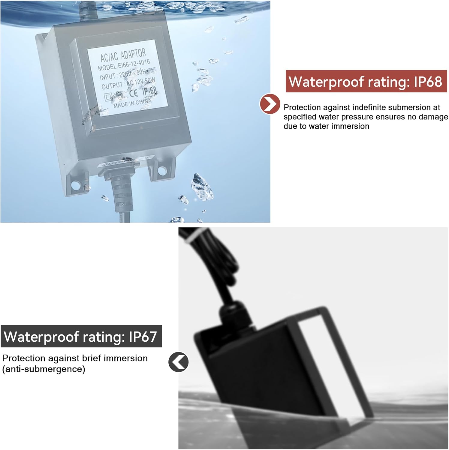 Trasformatore LED 12V 50W 4.16A IP68 Impermeabile - immagine 2