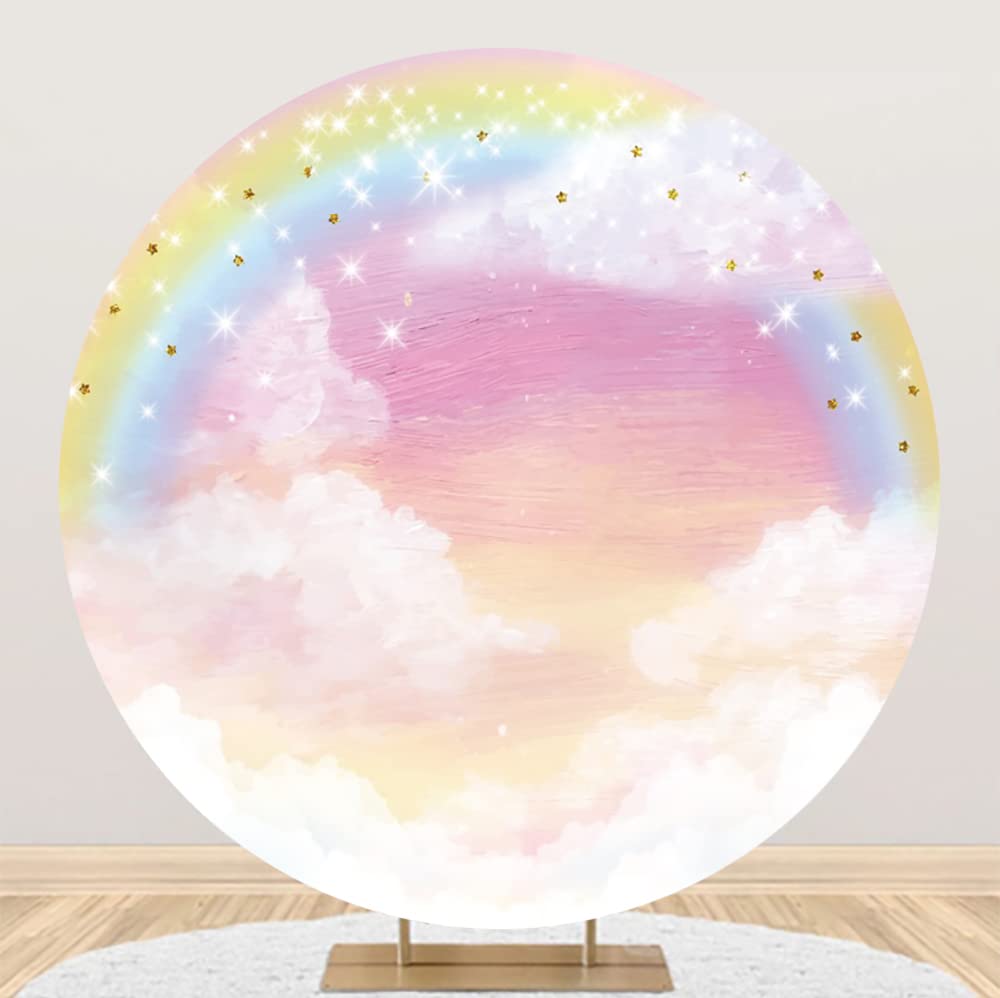Renaiss Sfondo Tondo Arcobaleno Cielo 2x2m