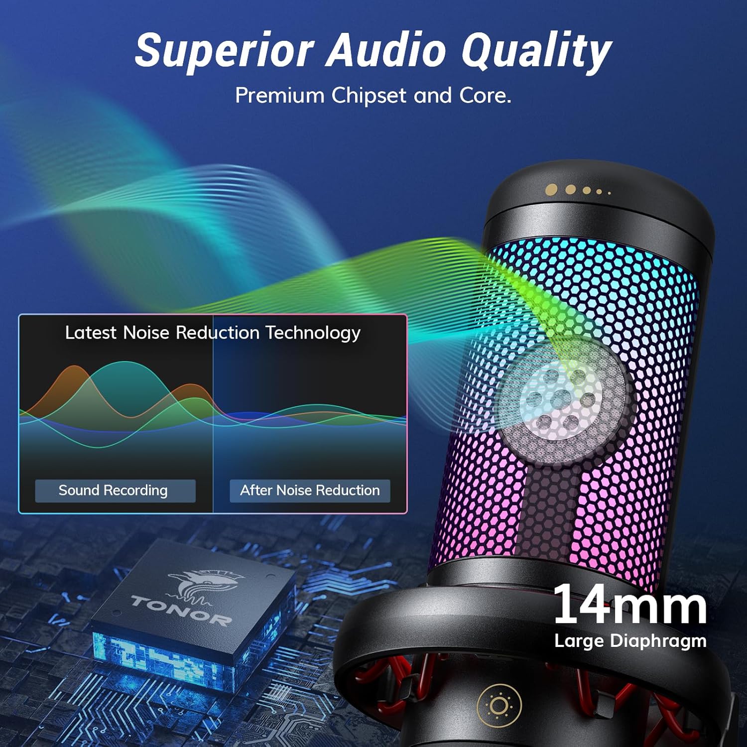 Tonor TC310+ Gaming Mic USB con Supporto a Braccio - immagine 8