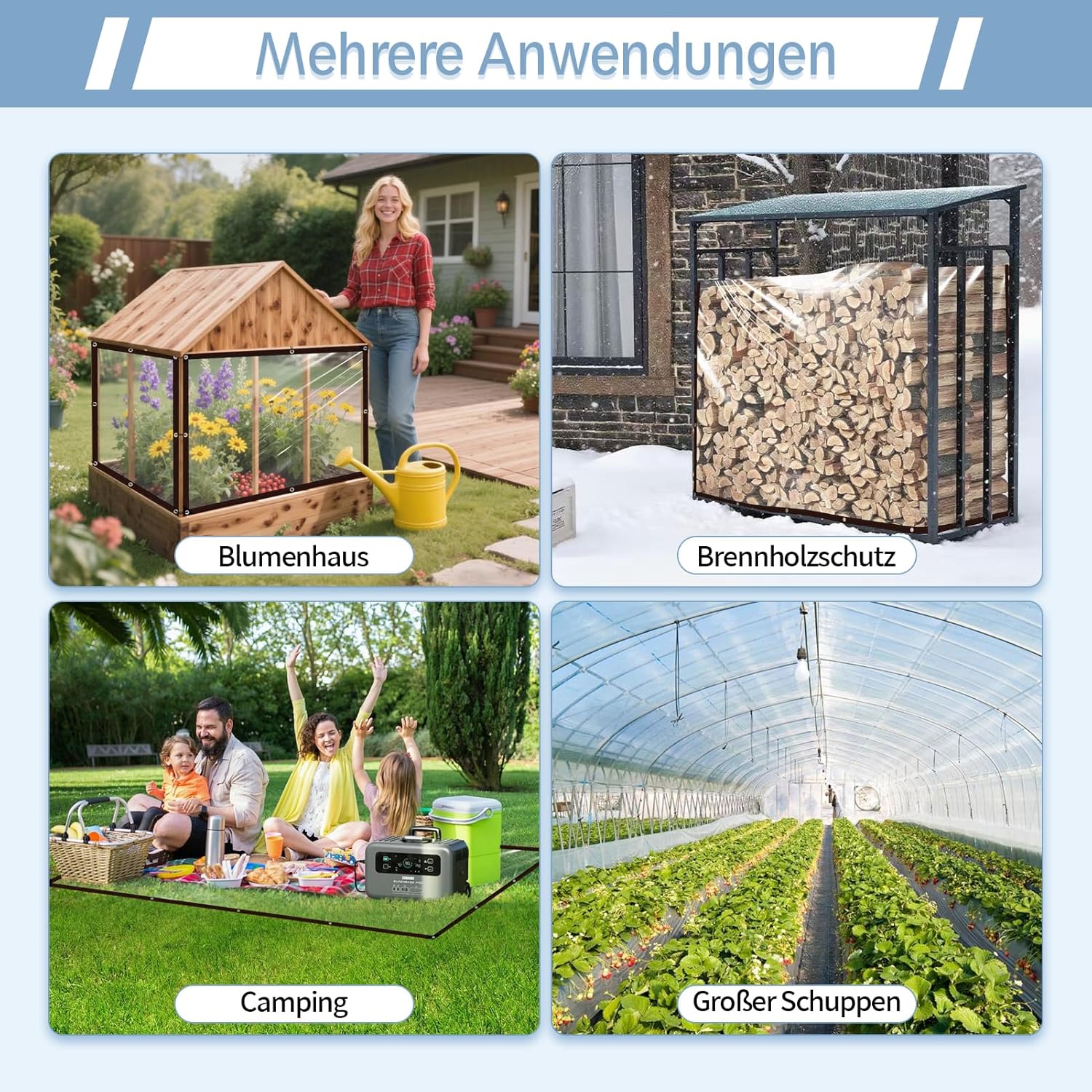 Telone Impermeabile Trasparente con Occhielli (3x6 m) - immagine 5