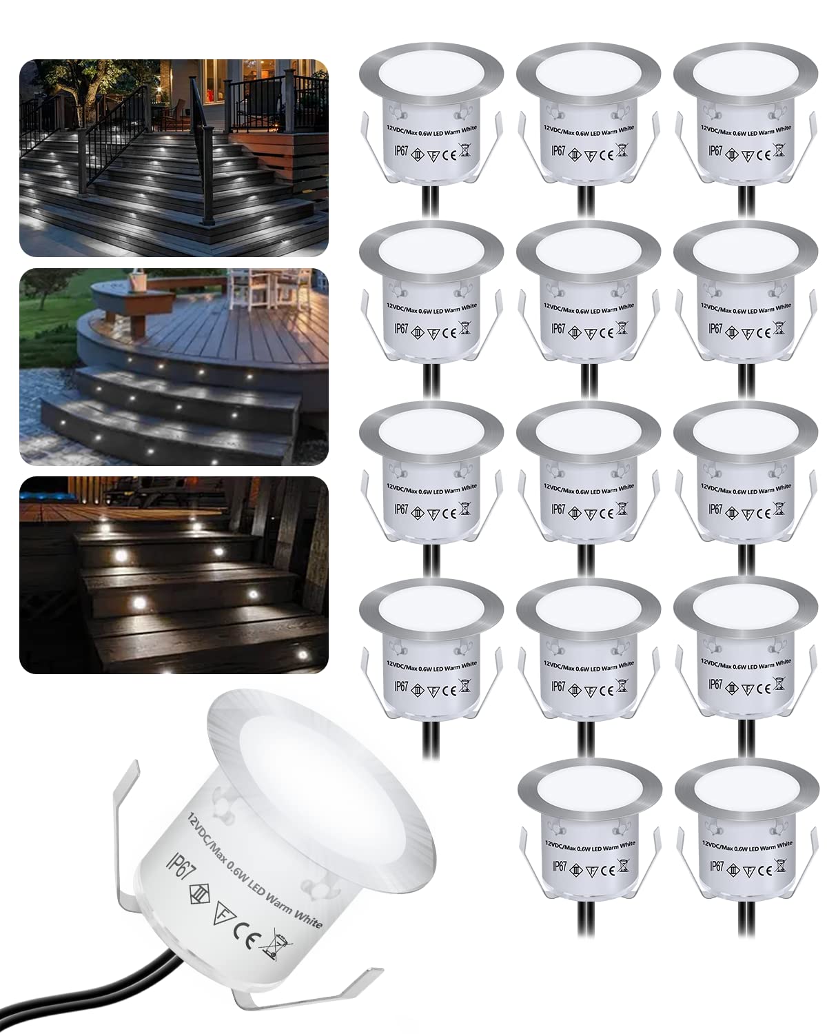 Hiboitec 16pcs Faretti LED Incasso IP67 φ30mm