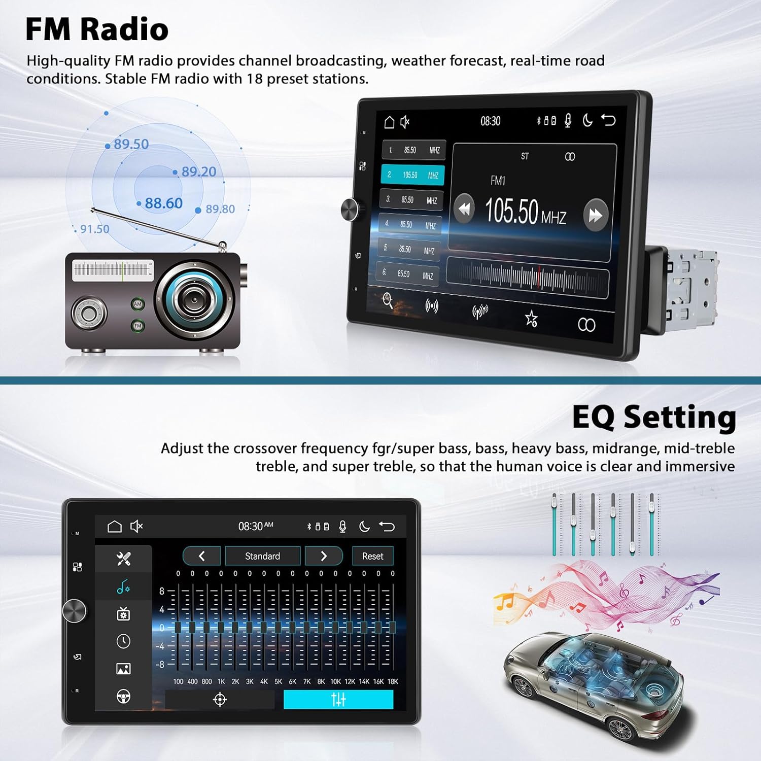 Inefala Autoradio 1 Din Wireless Carplay Android Auto - immagine 4