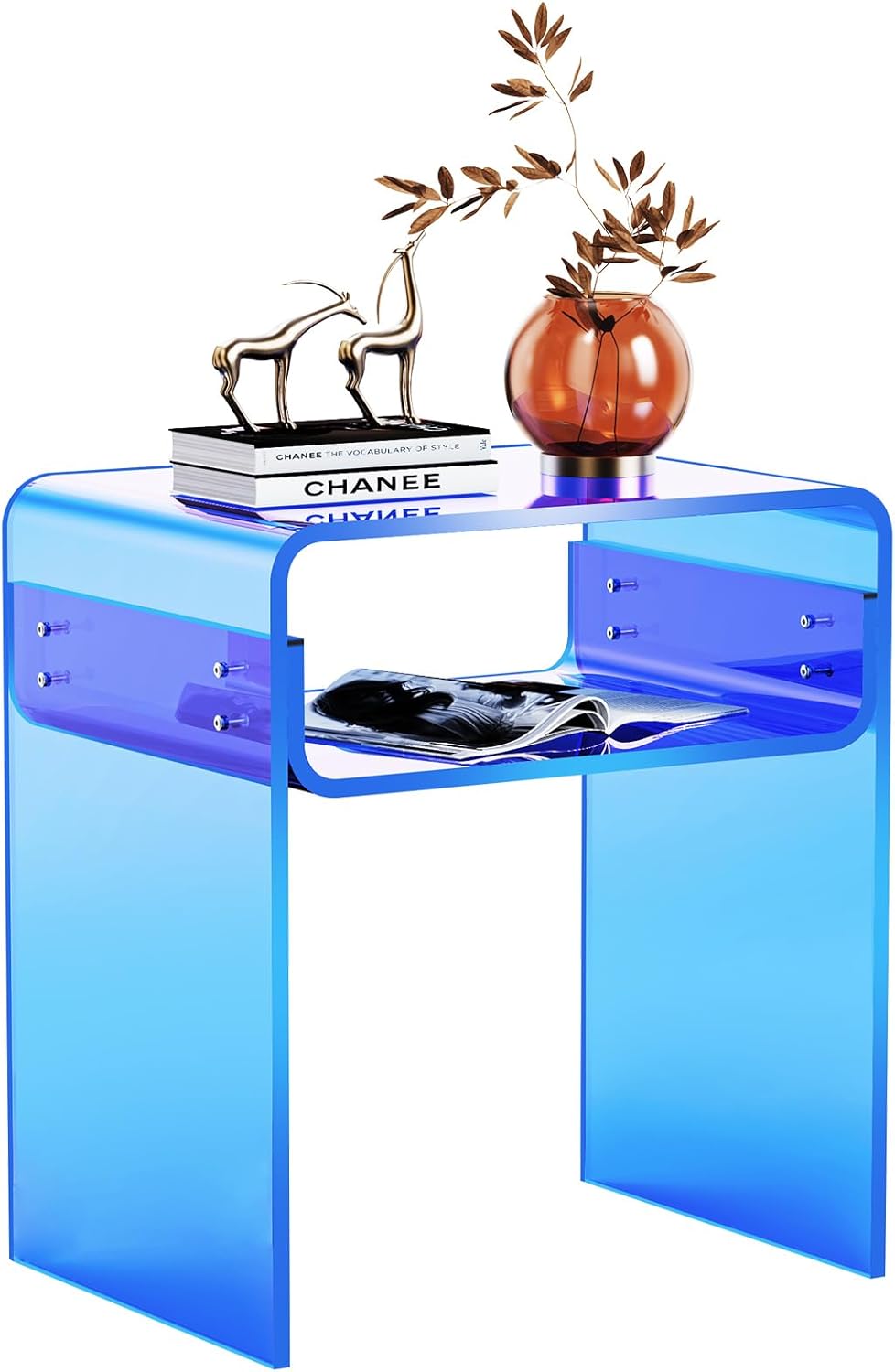 Solaround Tavolino da Salotto in Acrilico, Blu