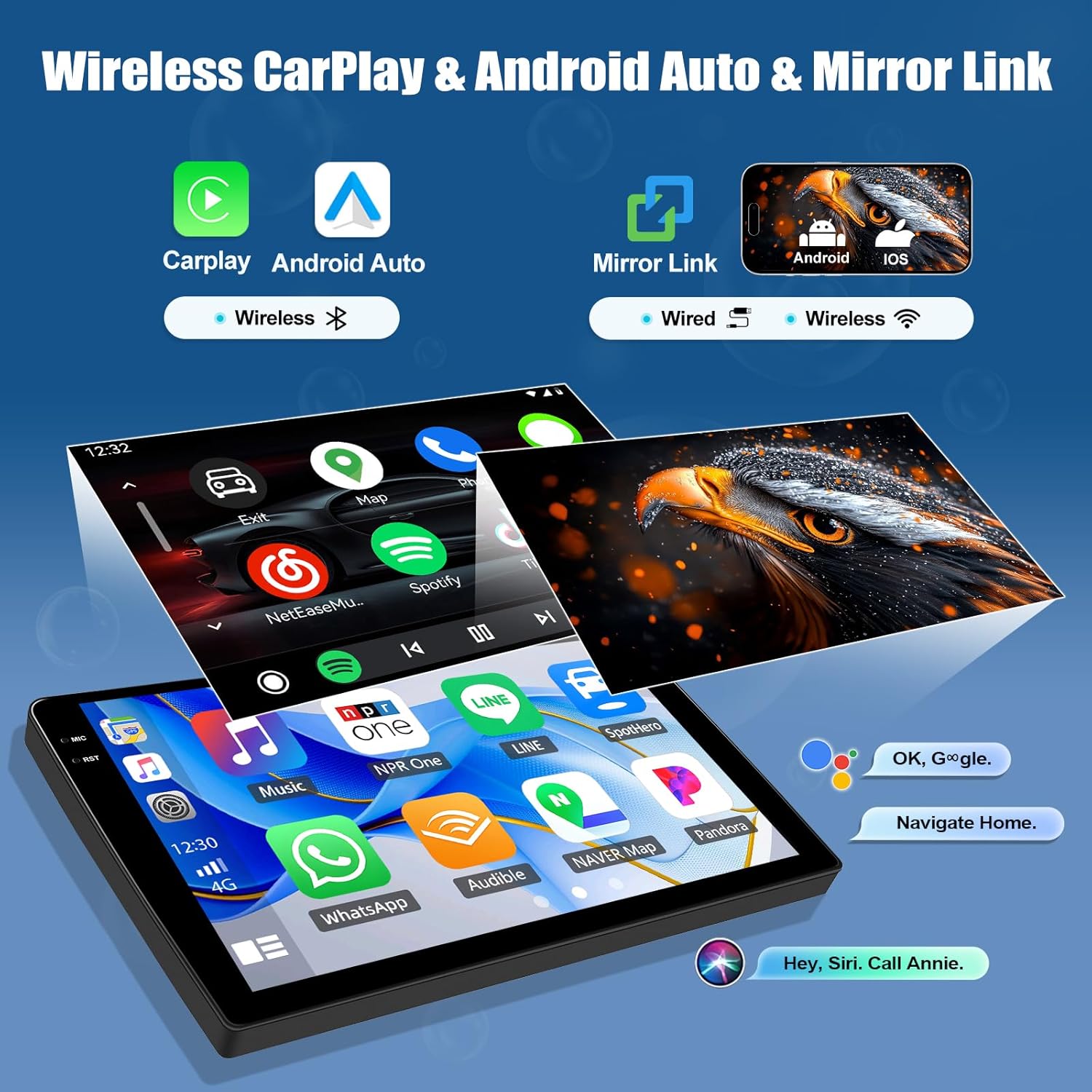 Oiliehu Autoradio Android 15 per Audi A4 (B6/B7) 9'' - immagine 3