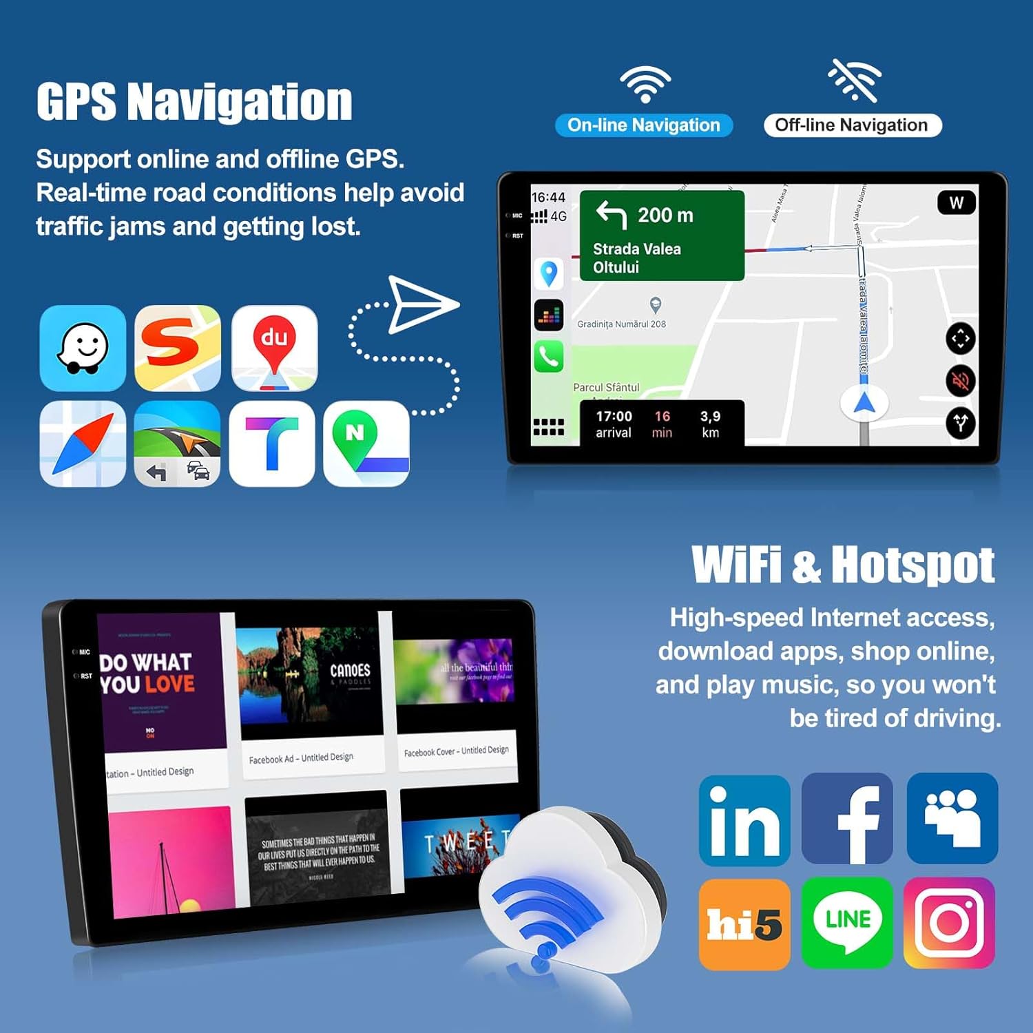 Oiliehu Autoradio Android 15 per Audi A4 (B6/B7) 9'' - immagine 4