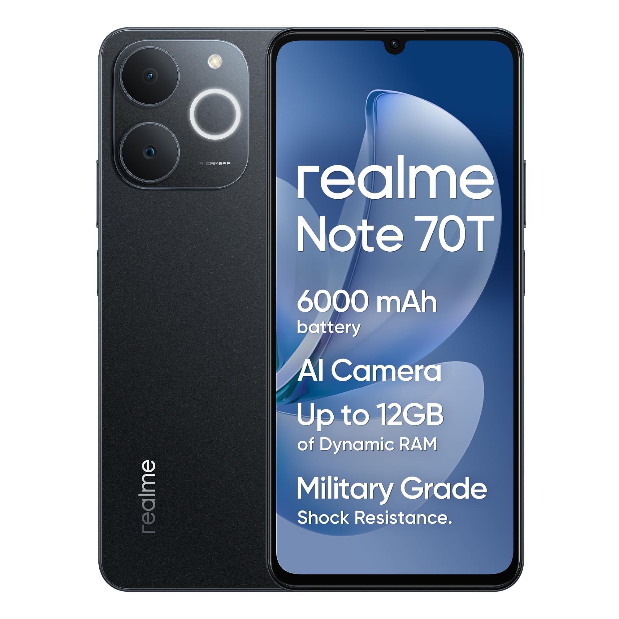 Realme Note 70T Smartphone 4+64GB, Nero