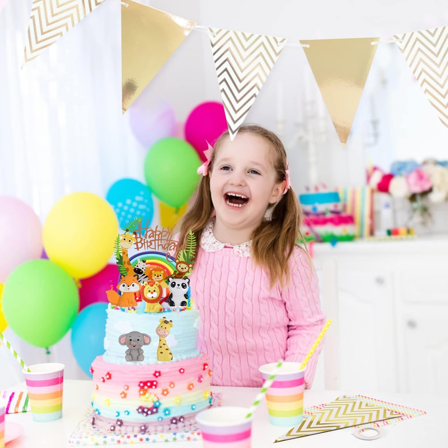 Decorazione per Torta Compleanno con Animali - immagine 3