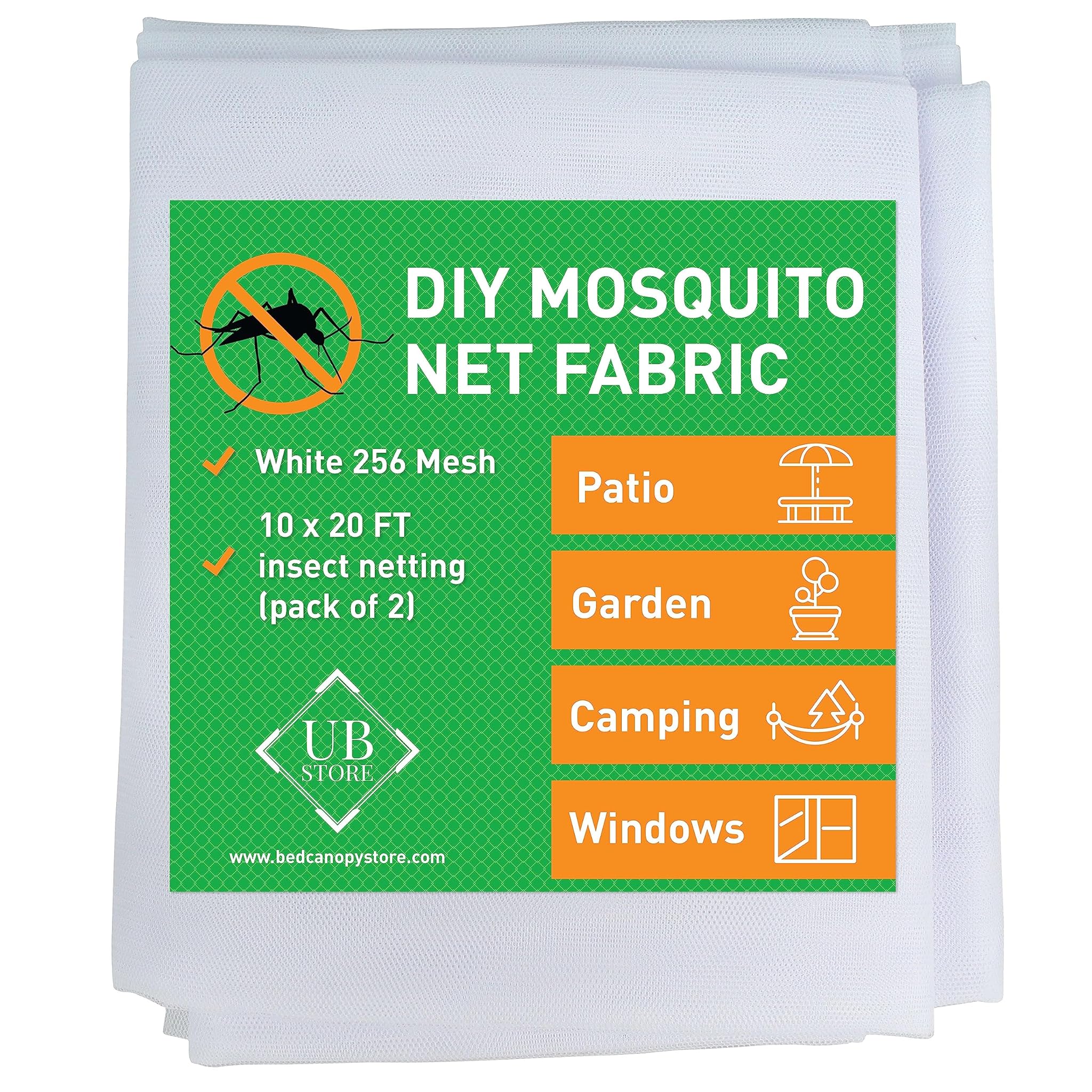 Zanzariera Bianca 3x6 Metri (2 Pezzi)