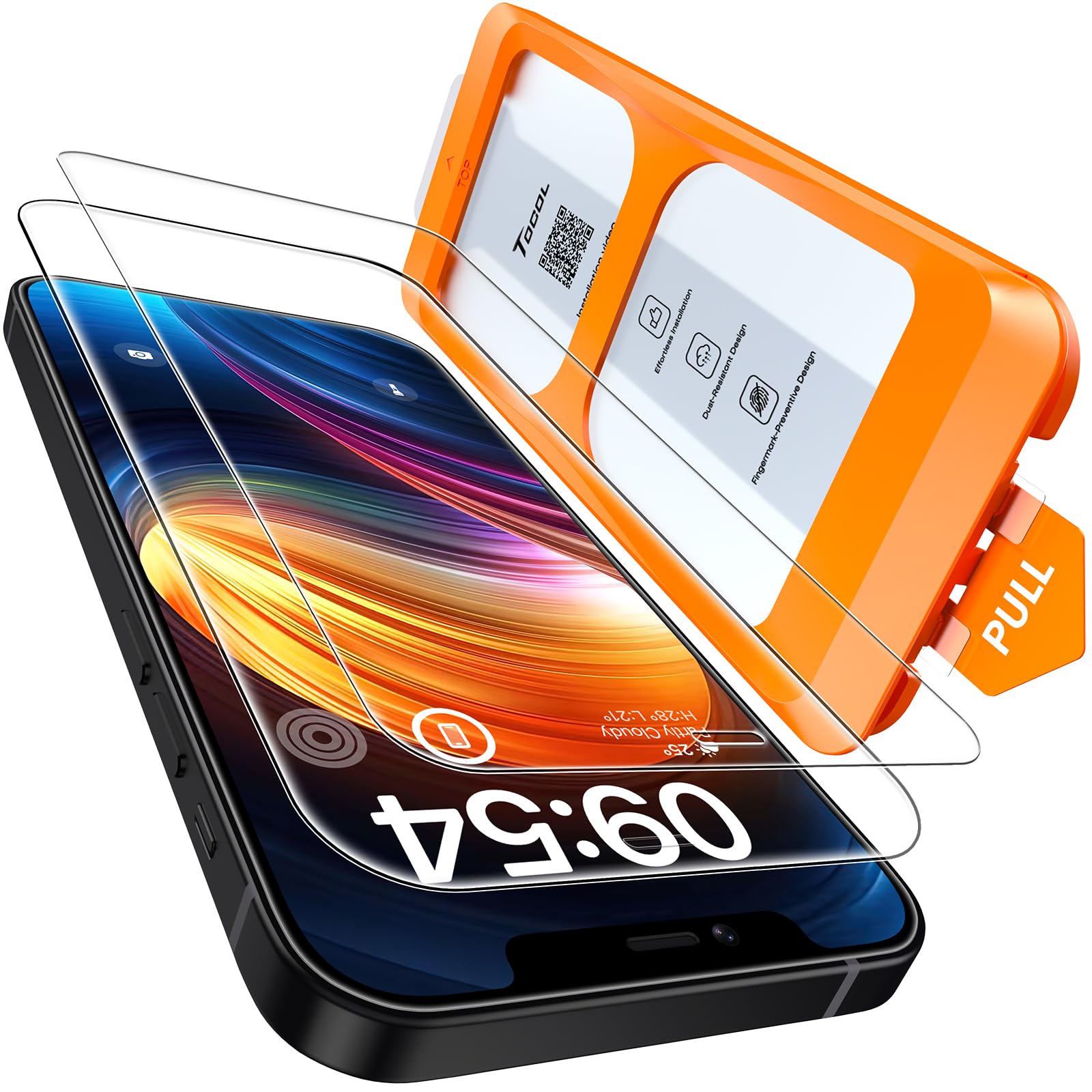 Tocol Pellicola Protettiva per iPhone 12/12 Pro 6,1 Pollici