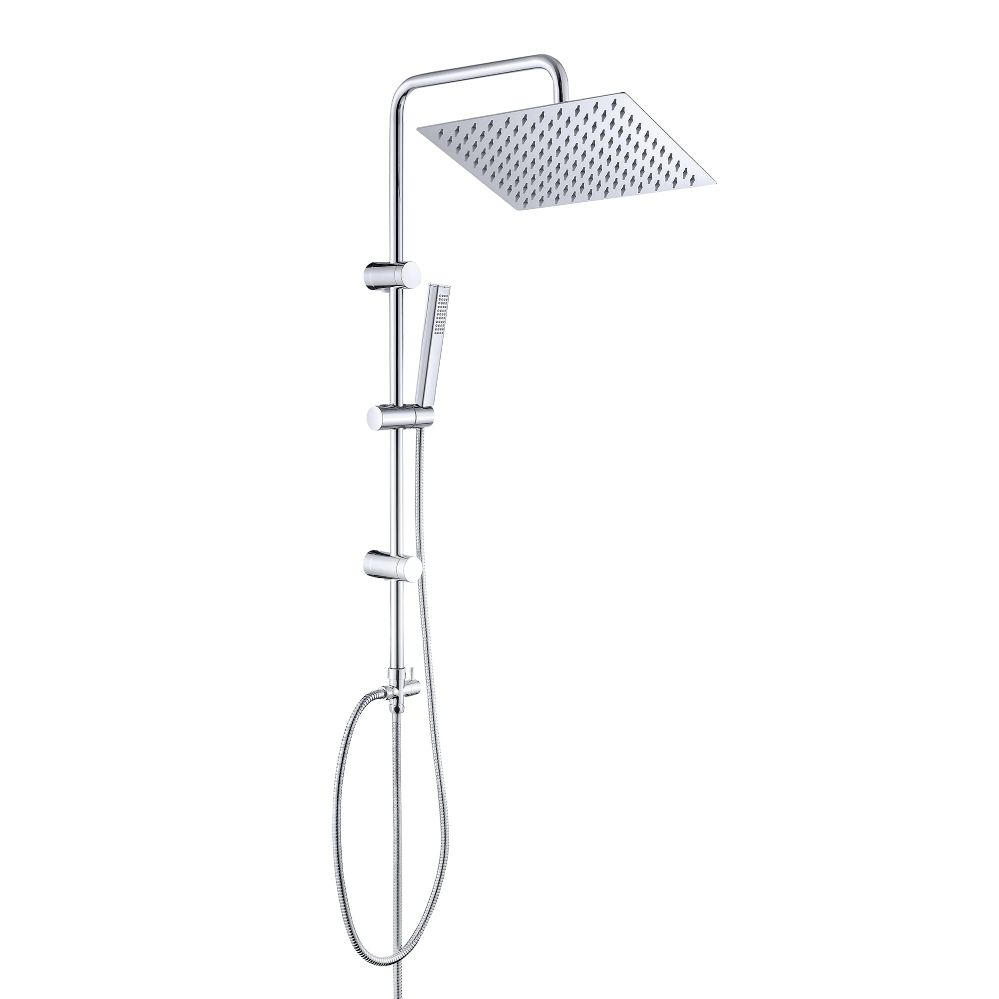 Görbach Colonna Doccia Acciaio Inox con Soffione 30x30cm