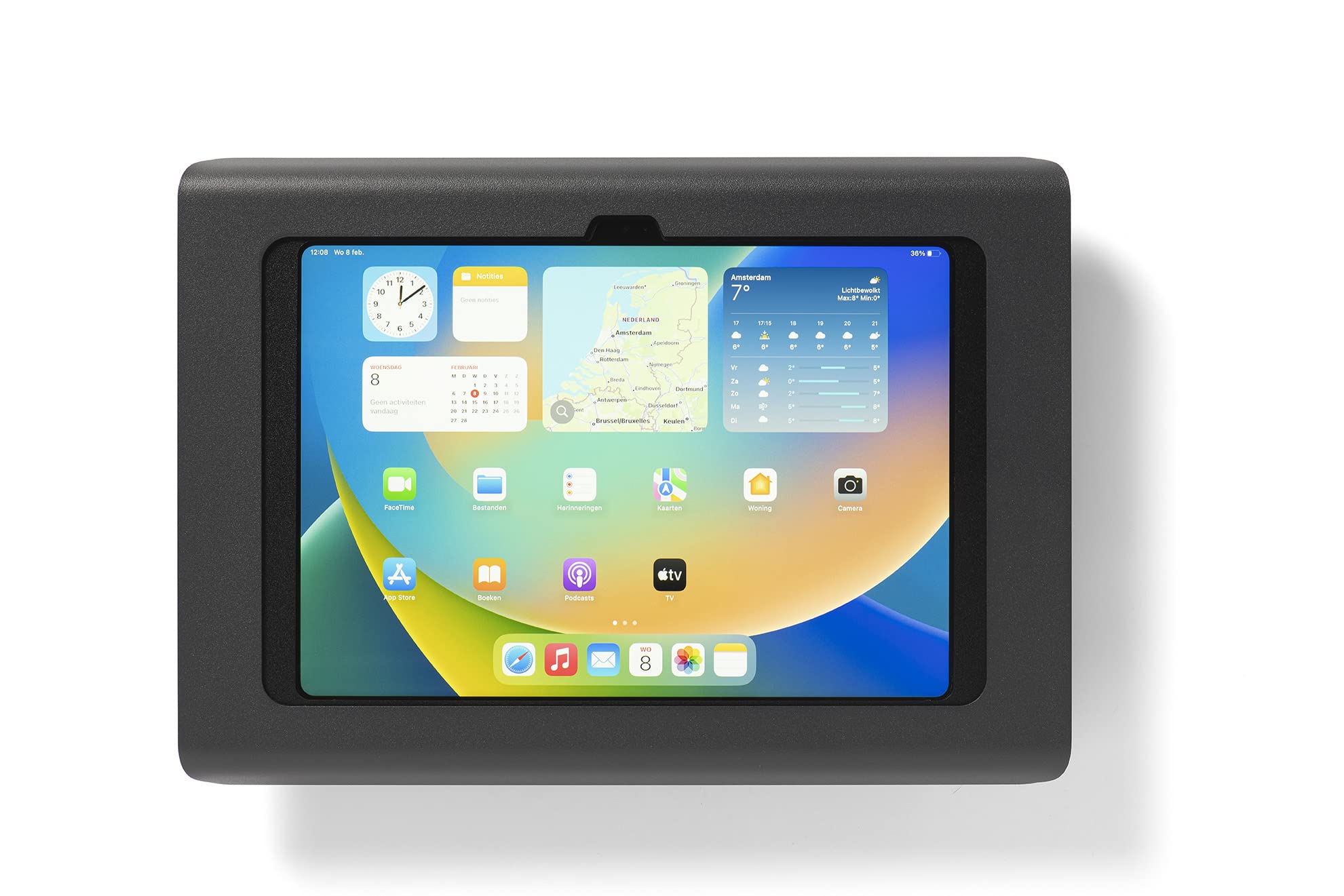 Tabdoq Supporto da Parete Antifurto per iPad 10.9" (Nero)