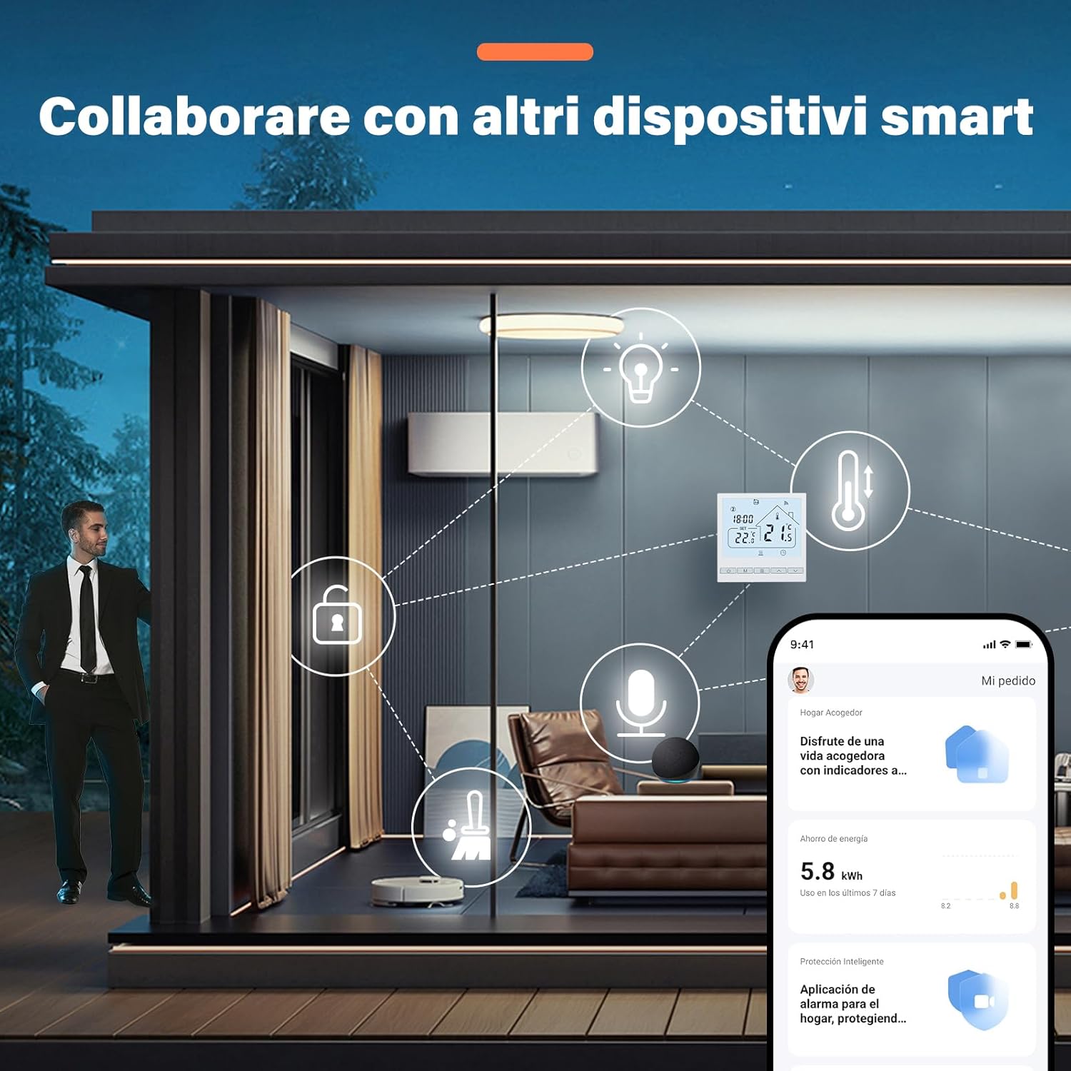 BEOK Termostato WiFi Smart per Caldaia 3A - immagine 5