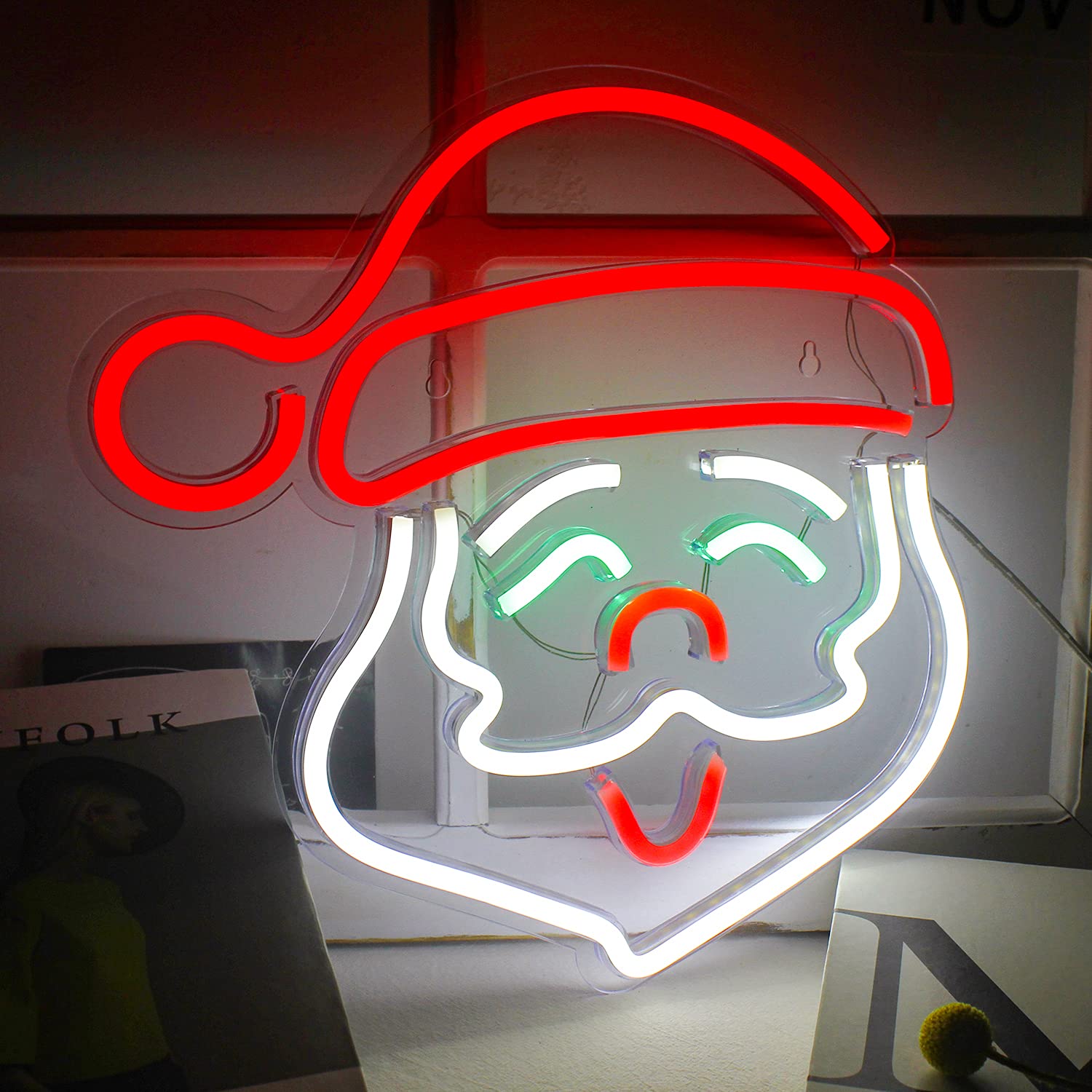 Insegna al Neon di Babbo Natale - Luci LED Acriliche