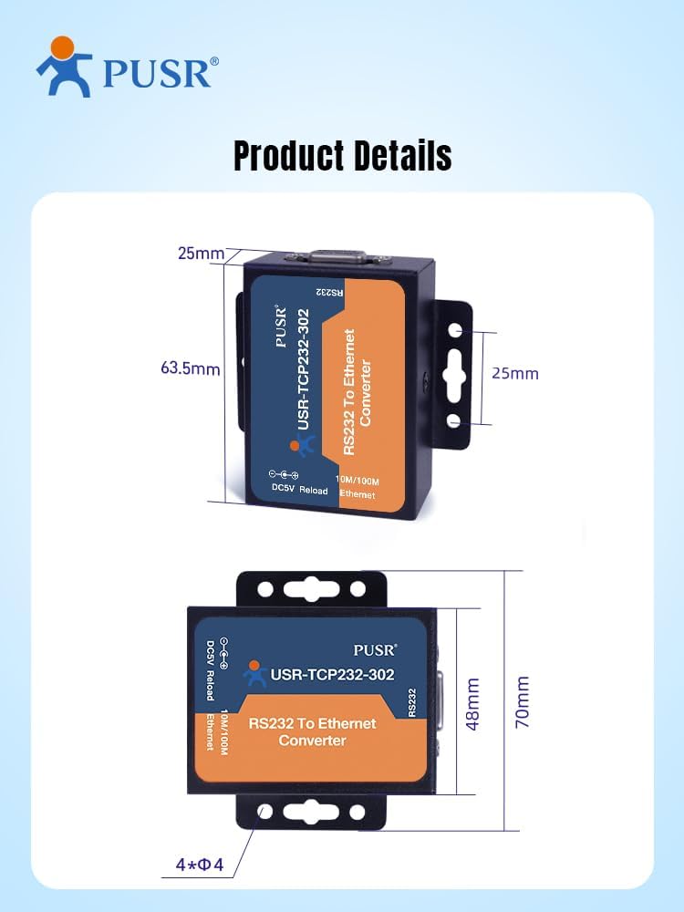 TCP232-302 Gateway Server Seriale RS232 a Ethernet - immagine 2