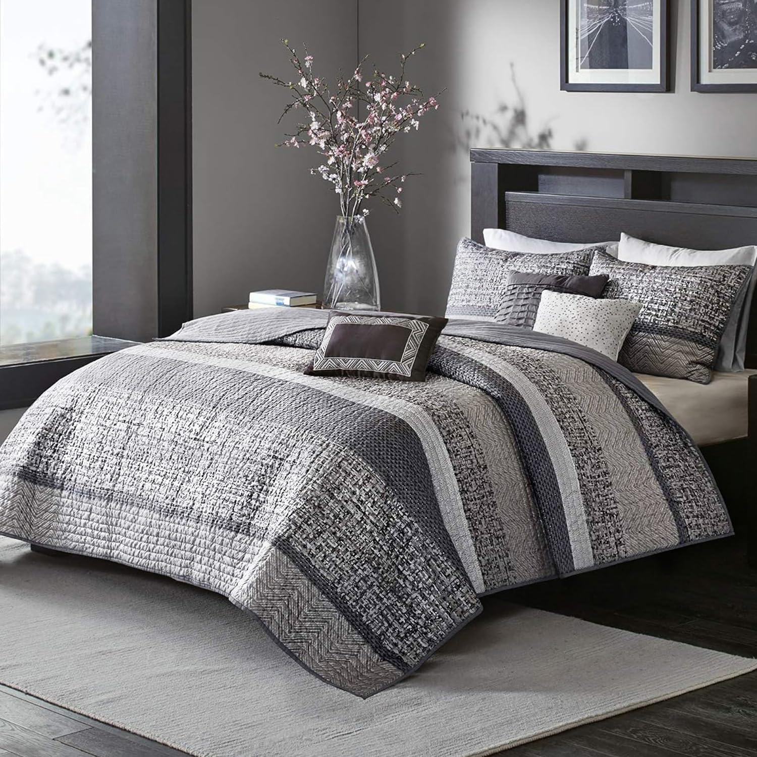 Madison Park Rhapsody Quilted Coverlet Set Multi Fullqueen