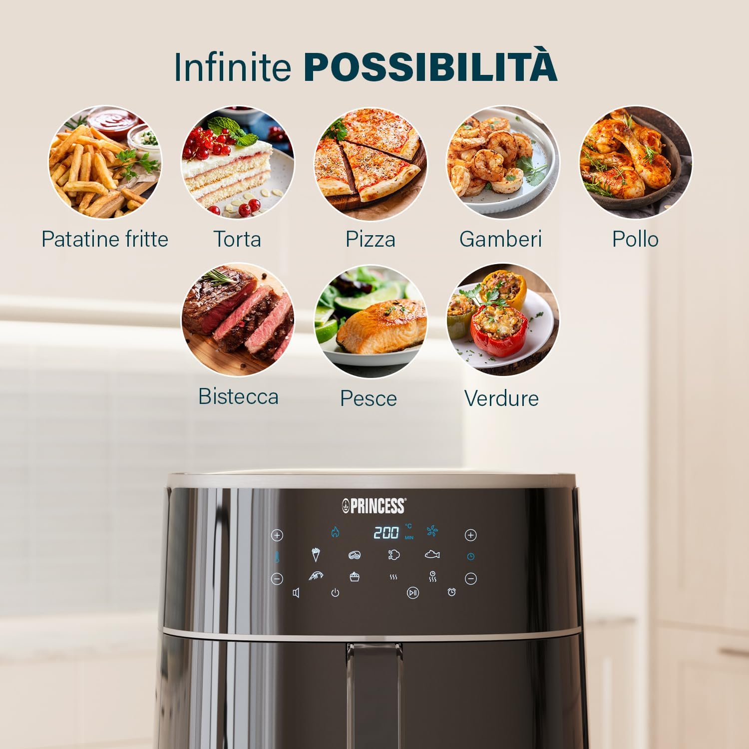 Princess Friggitrice ad Aria Digitale 8L - immagine 5