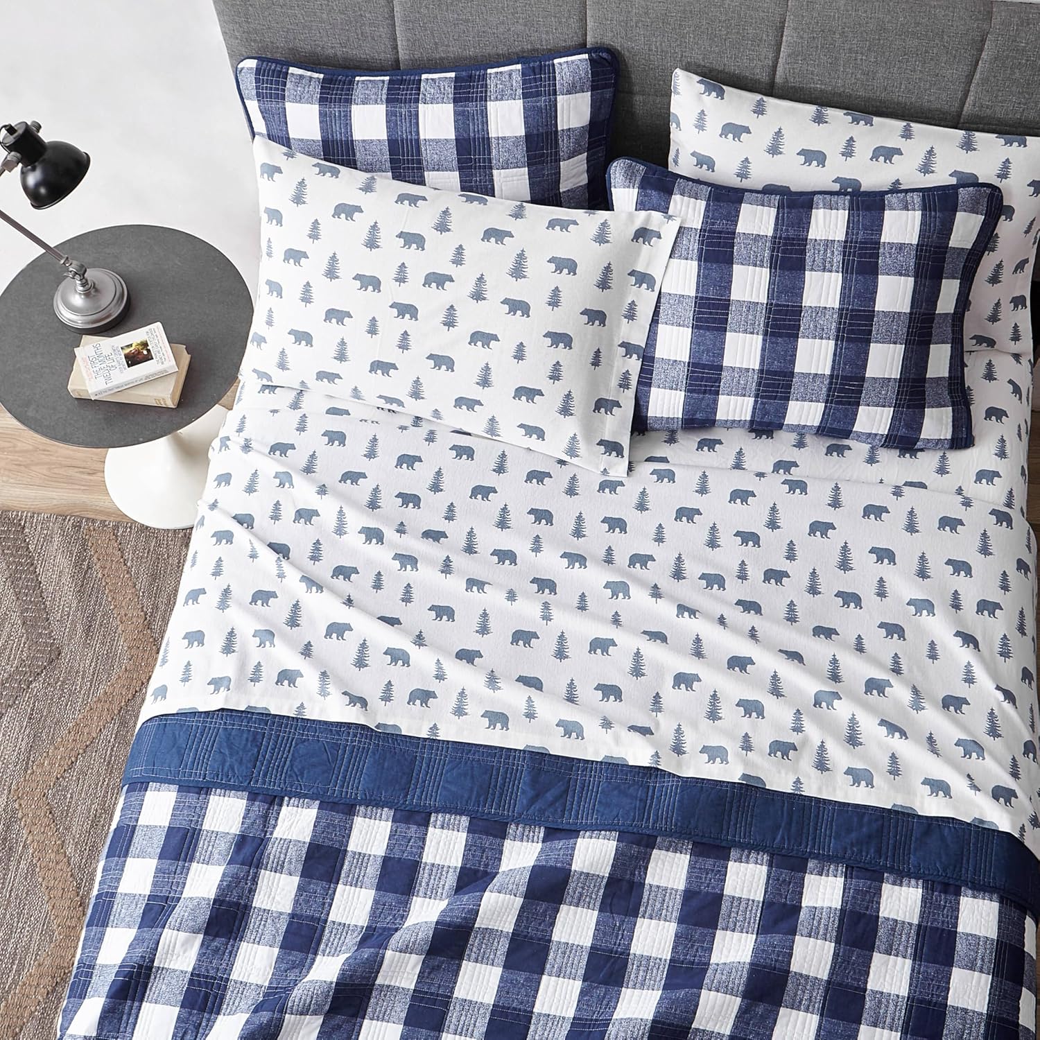 Eddie Bauer Lenzuola King Size in Flanella di Cotone - immagine 2