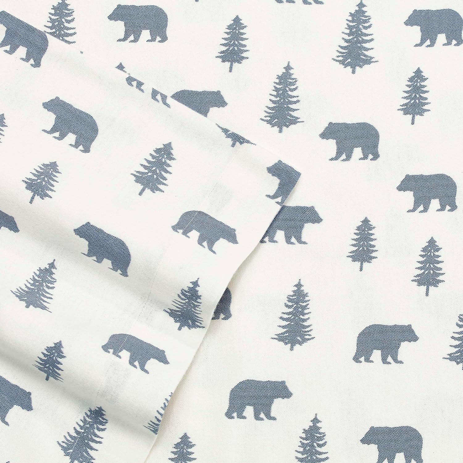 Eddie Bauer Lenzuola King Size in Flanella di Cotone - immagine 5