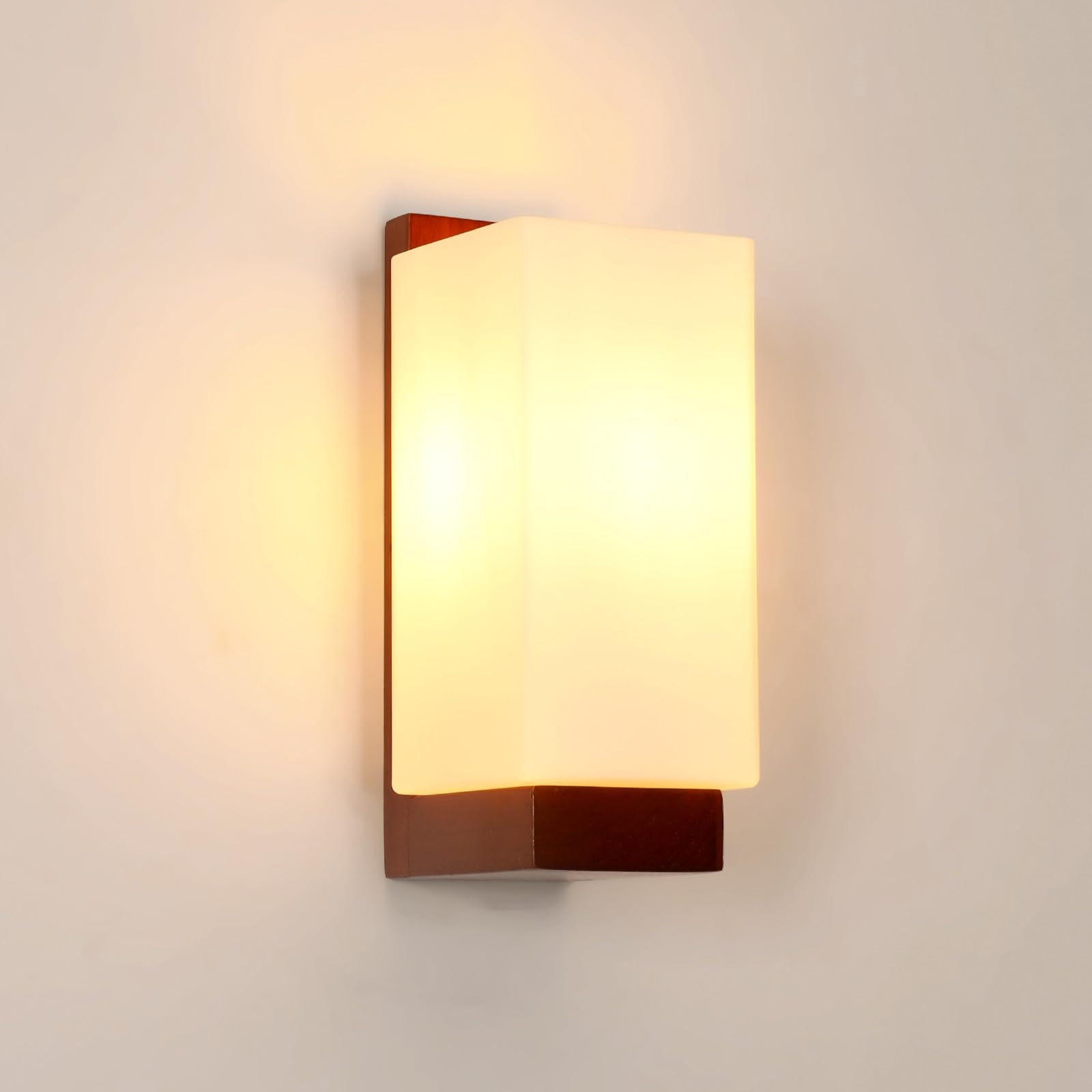 Mckalen Applique da Parete Interno Legno Vintage E27