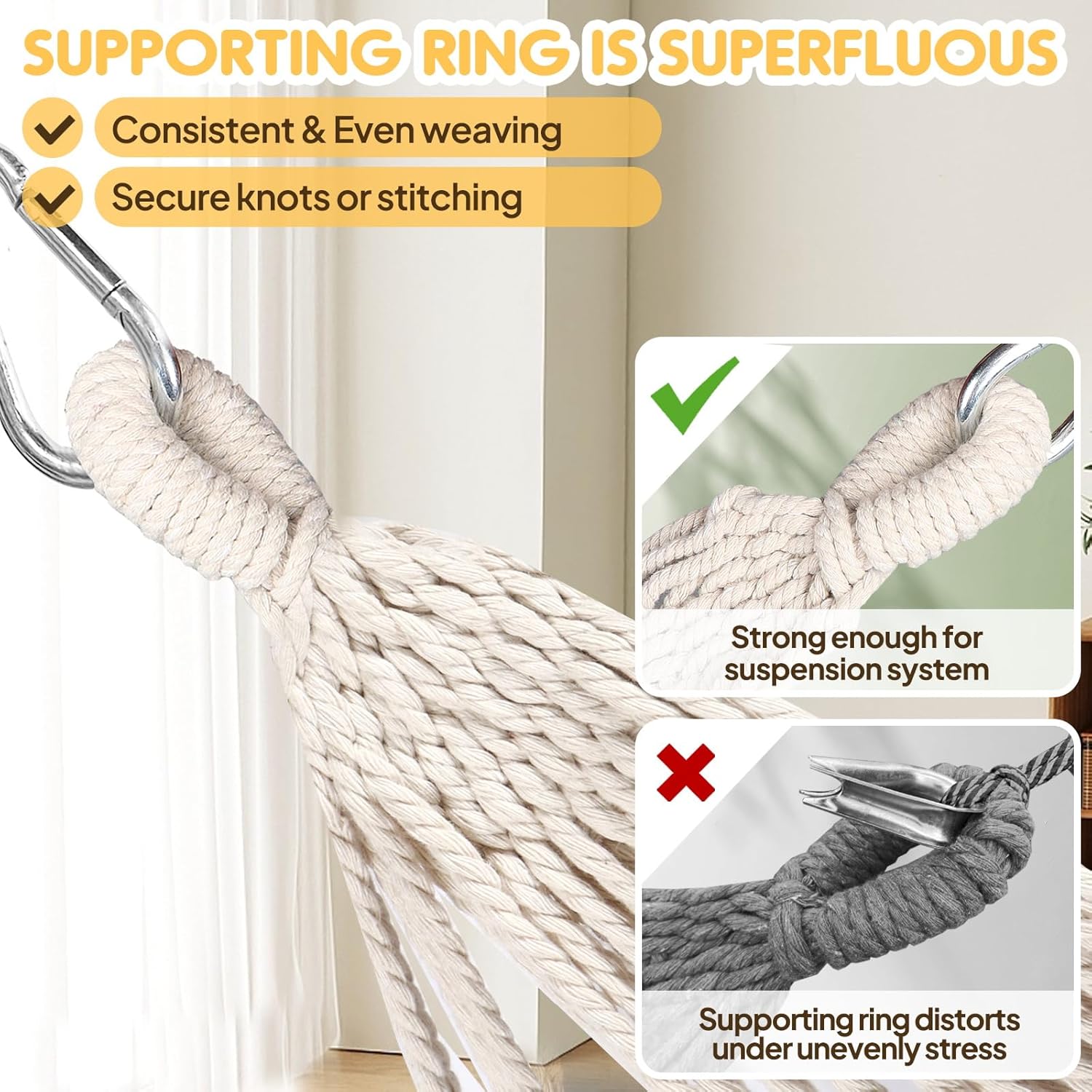 Anyoo Amaca da Giardino in Cotone con Cinghie - immagine 6